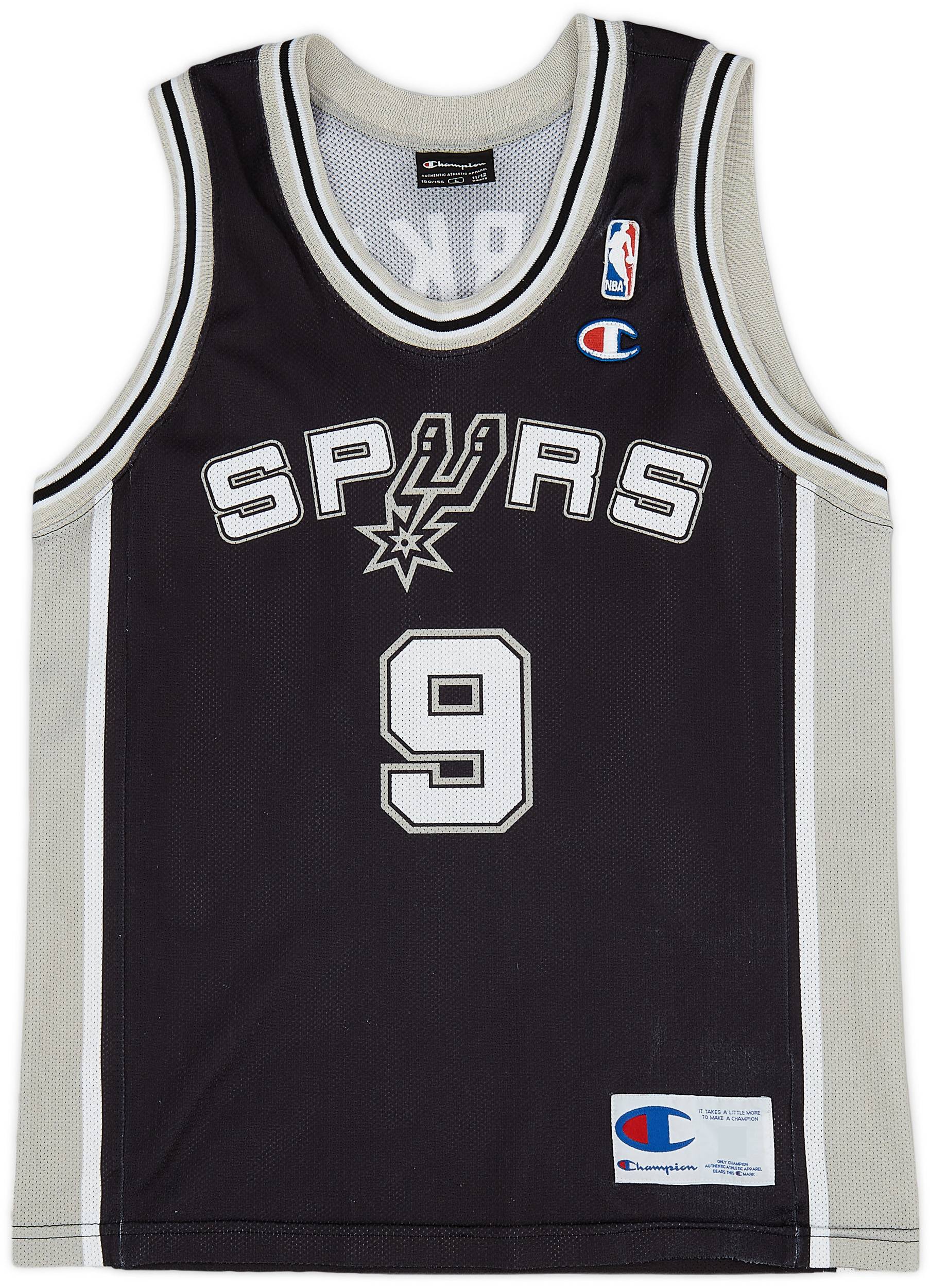 2002 10 San Antonio Spurs Parker 9 Champion Away Jersey Excellent L.Kids