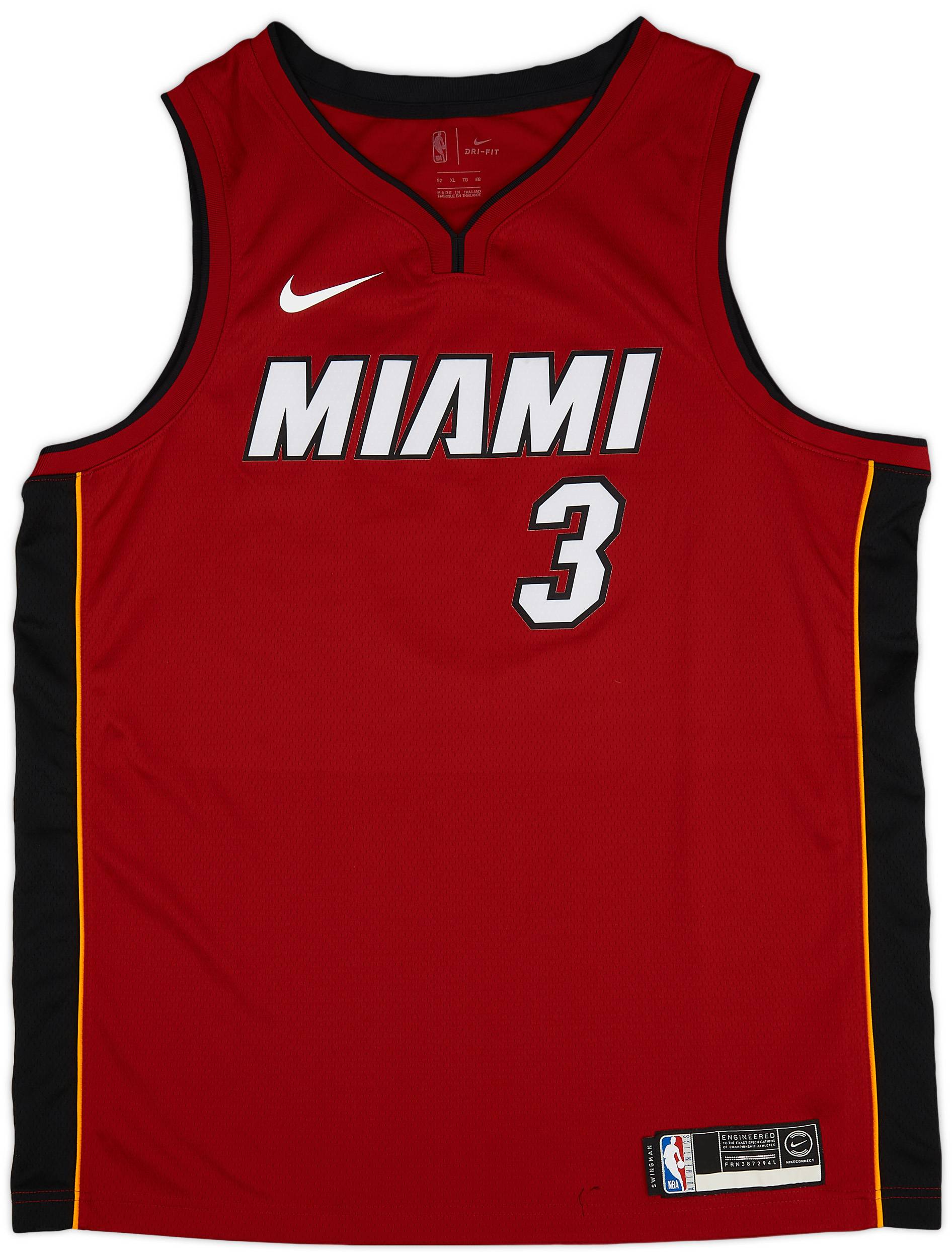 2018-19 Miami Heat Wade #3 Nike Swingman Alternate Jersey (Excellent) XL