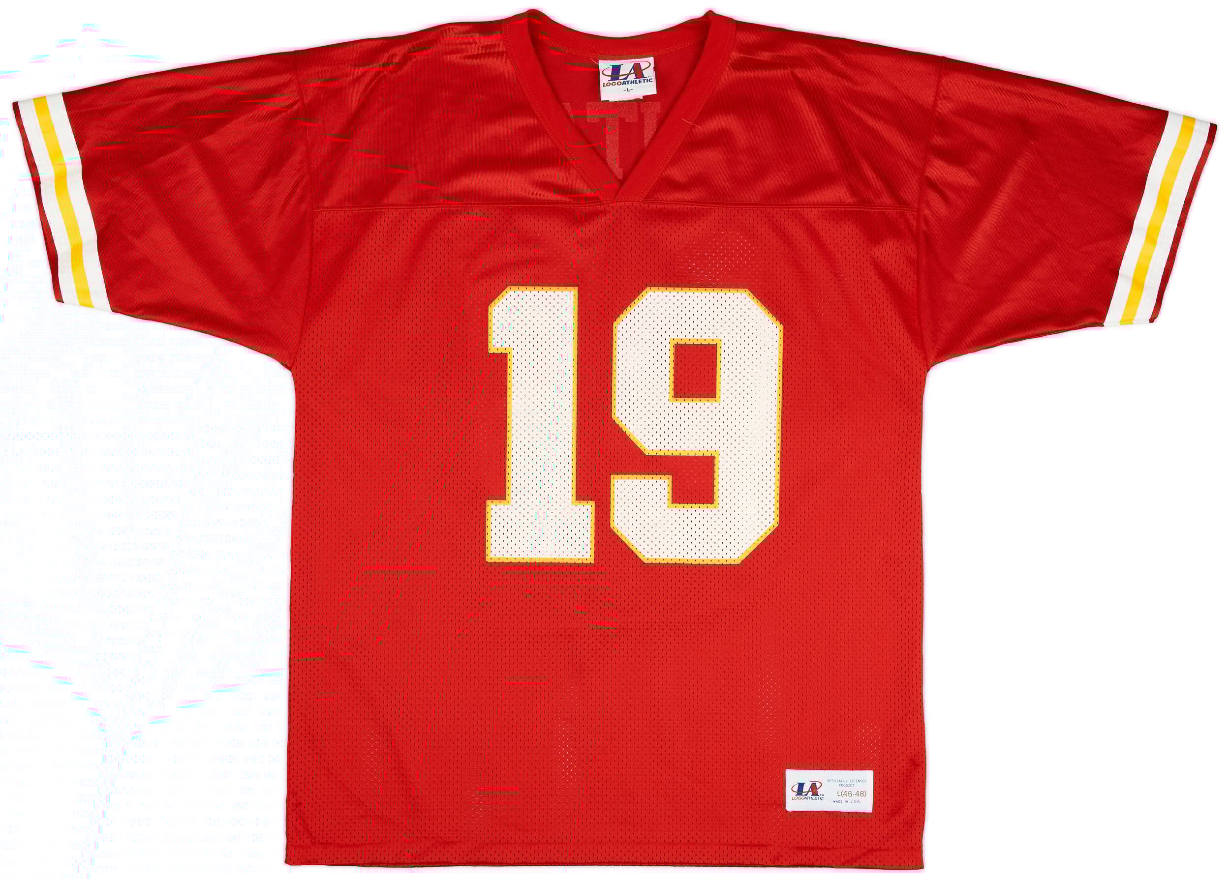 1993-94 Kansas City Chiefs Montana #19 Logo Athletic Home Jersey (Very Good) L