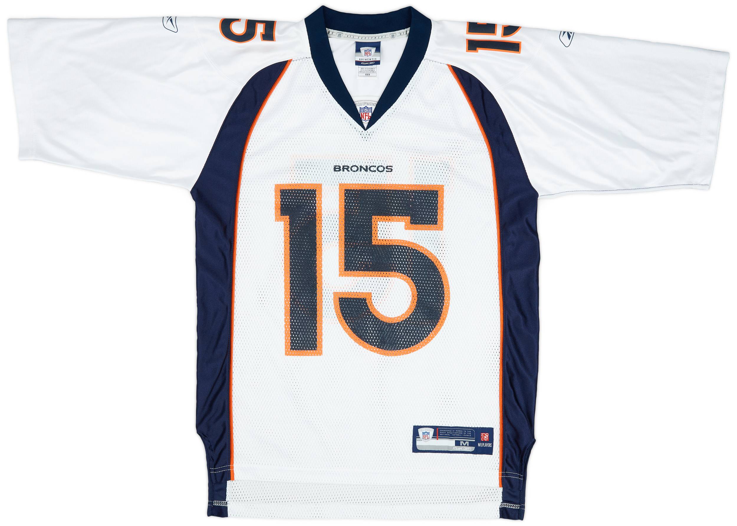 2007 Denver Broncos Marshall 15 Reebok On Field Away Jersey Excellent M
