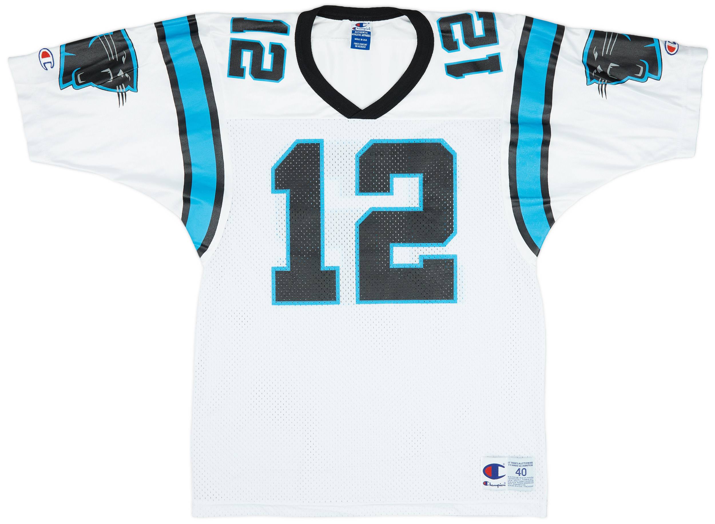 1995 98 Carolina Panthers Collins 12 Champion Away Jersey Excellent M
