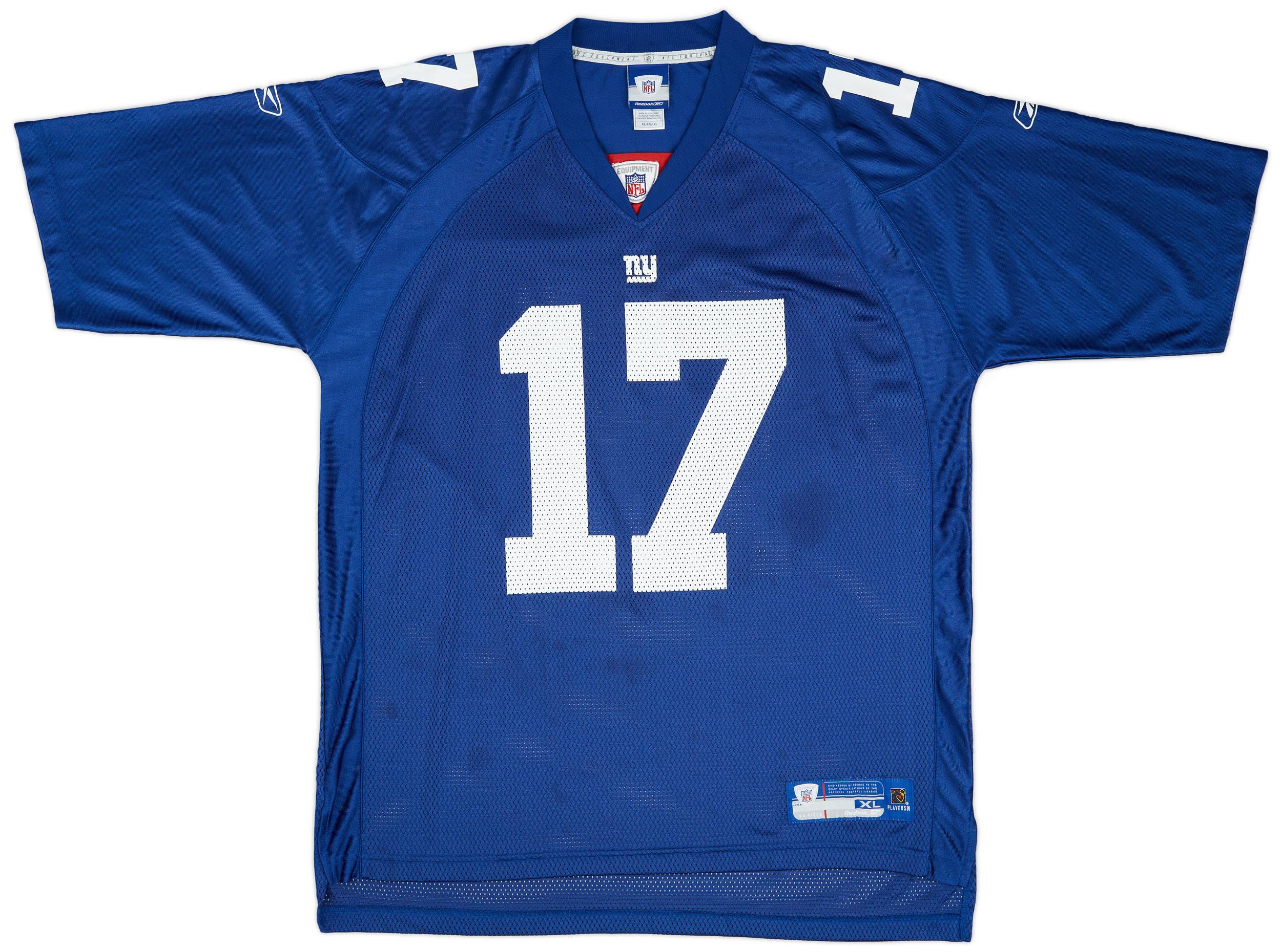 2005 06 New York Giants Burress 17 Reebok On Field Home Jersey Excellent XL