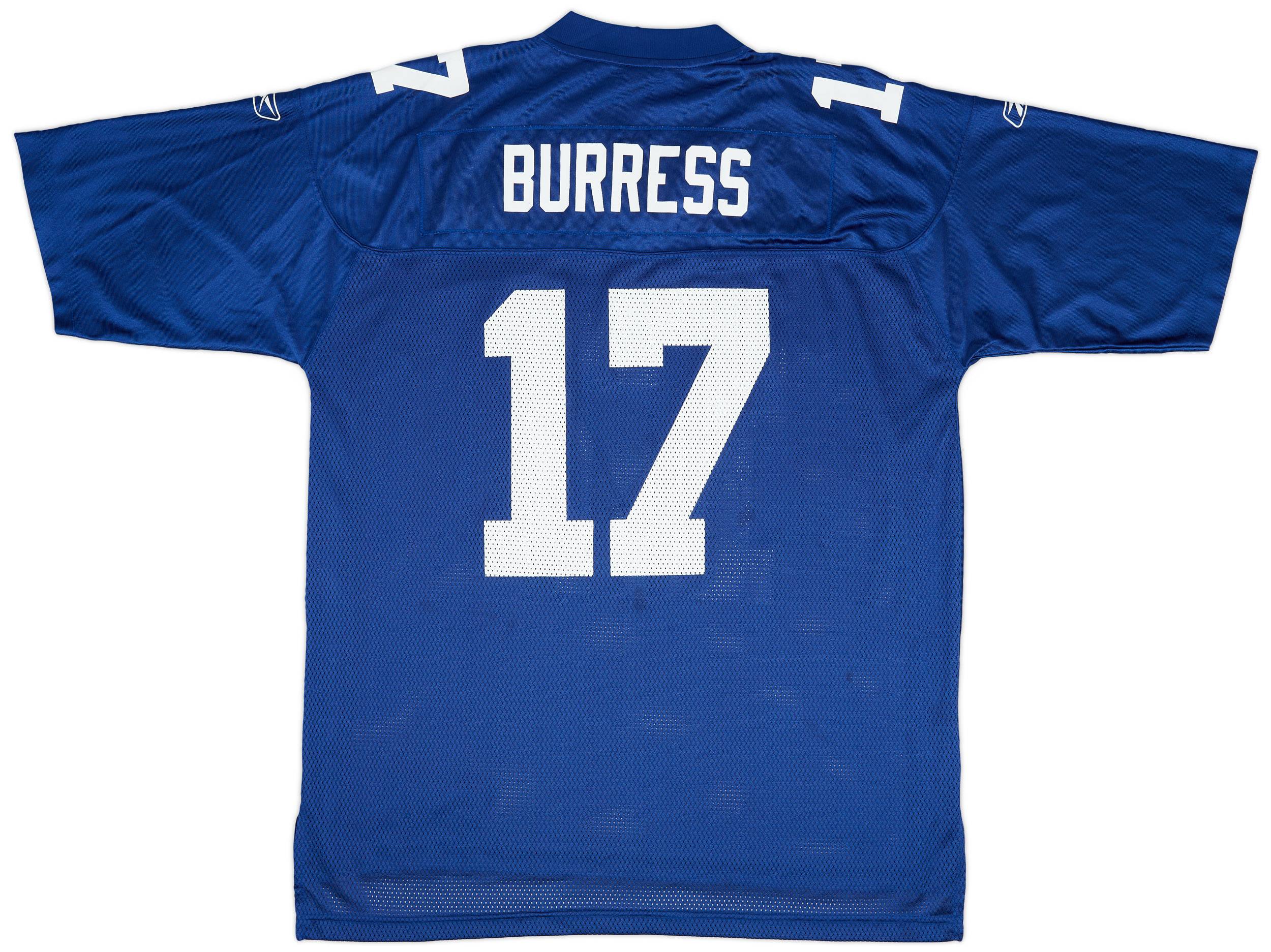 2005-06 New York Giants Burress #17 Reebok On Field Home Jersey