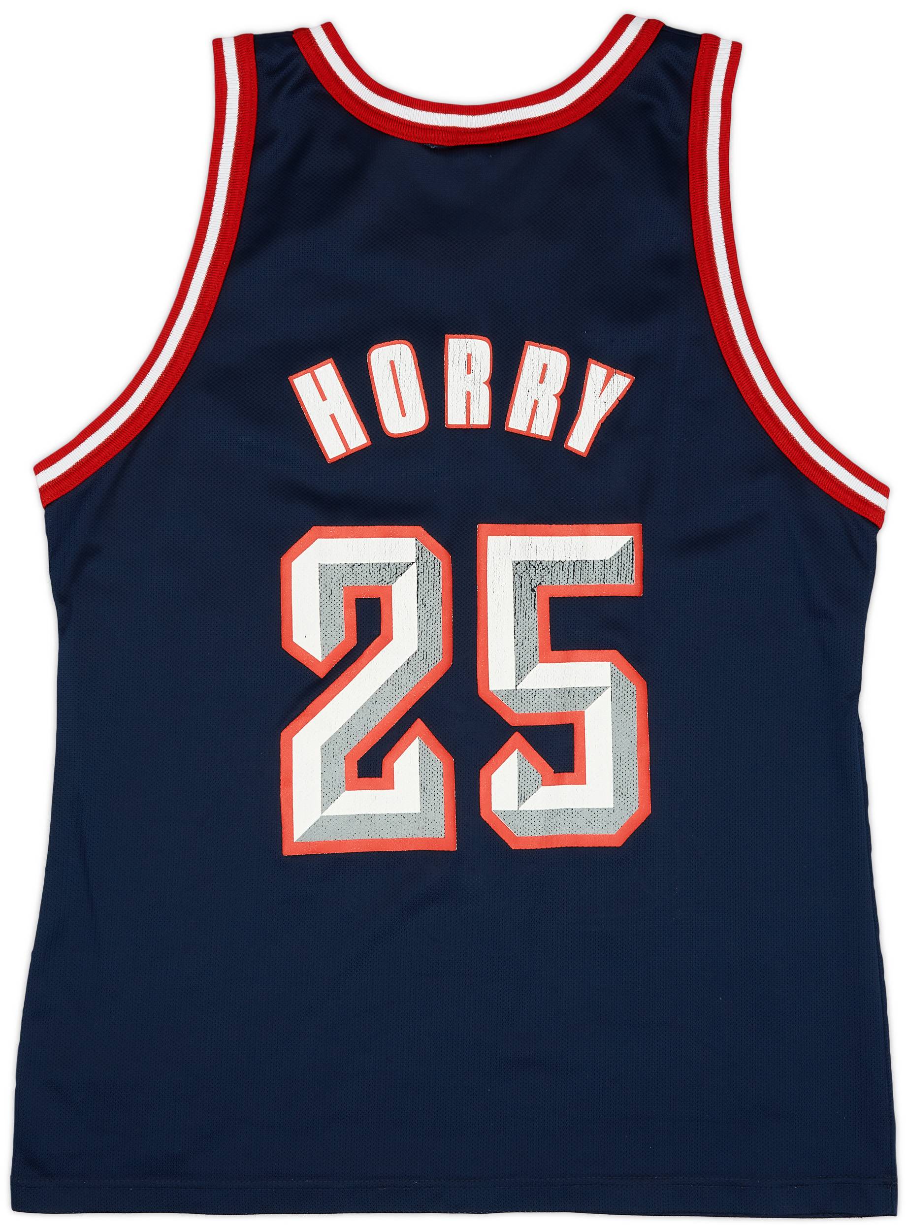 1995-96 Houston Rockets Horry #25 Champion Away Jersey (Very Good) L