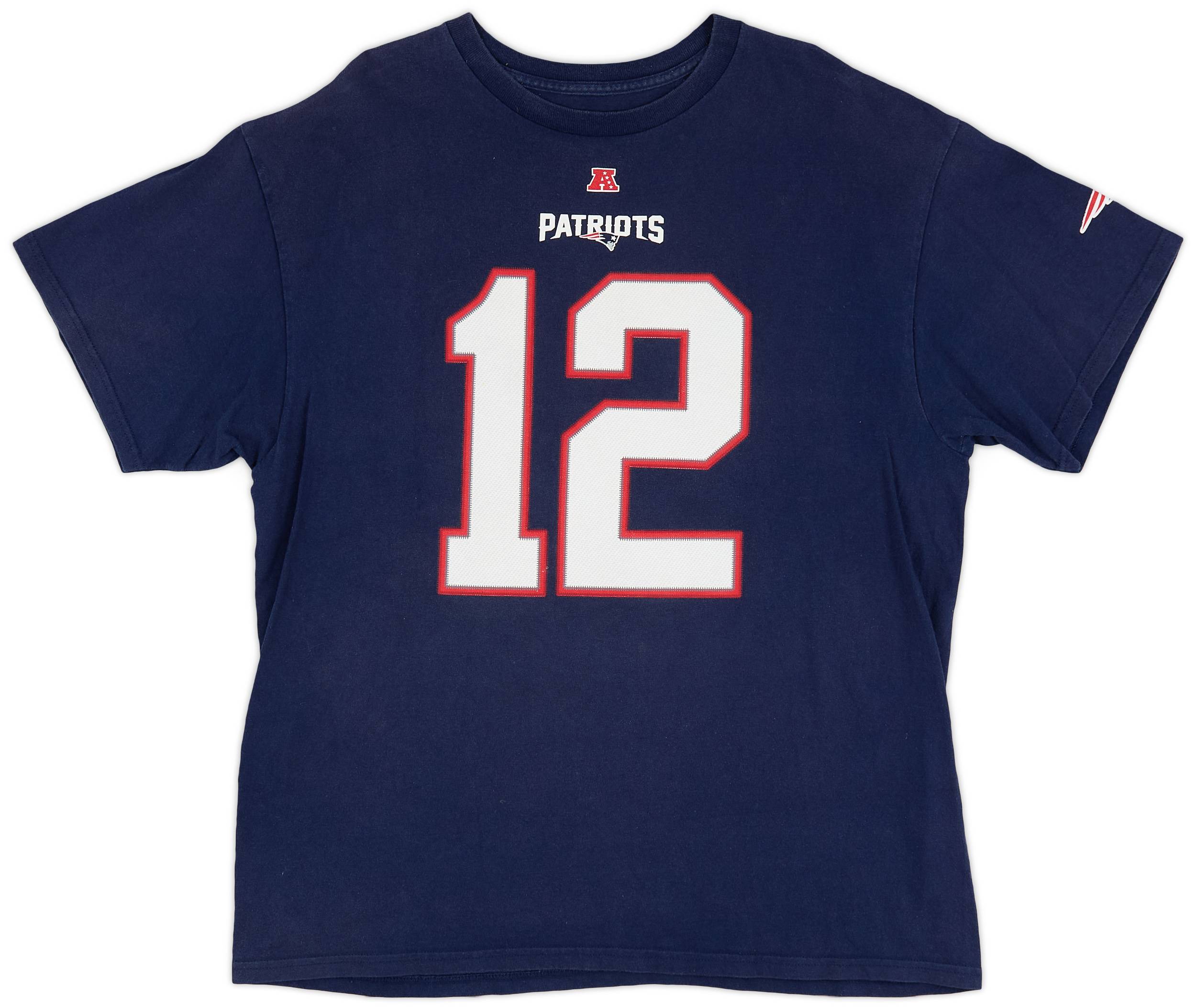 2013 New England Patriots Brady #12 NFL Graphic Tee (Very Good) XL