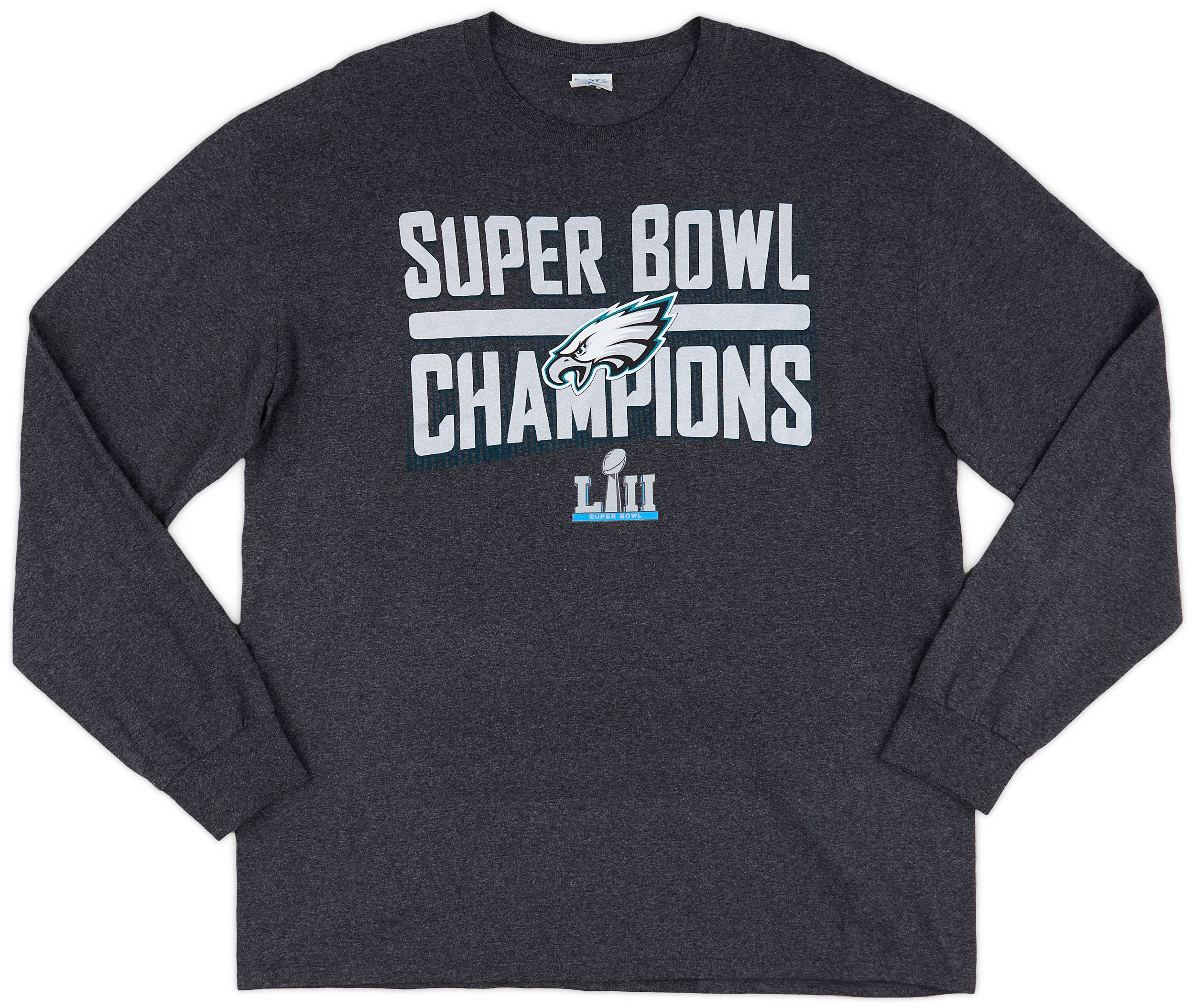 2018 Philadelphia Eagles Super Bowl Champions L S Graphic Tee Excellent XL