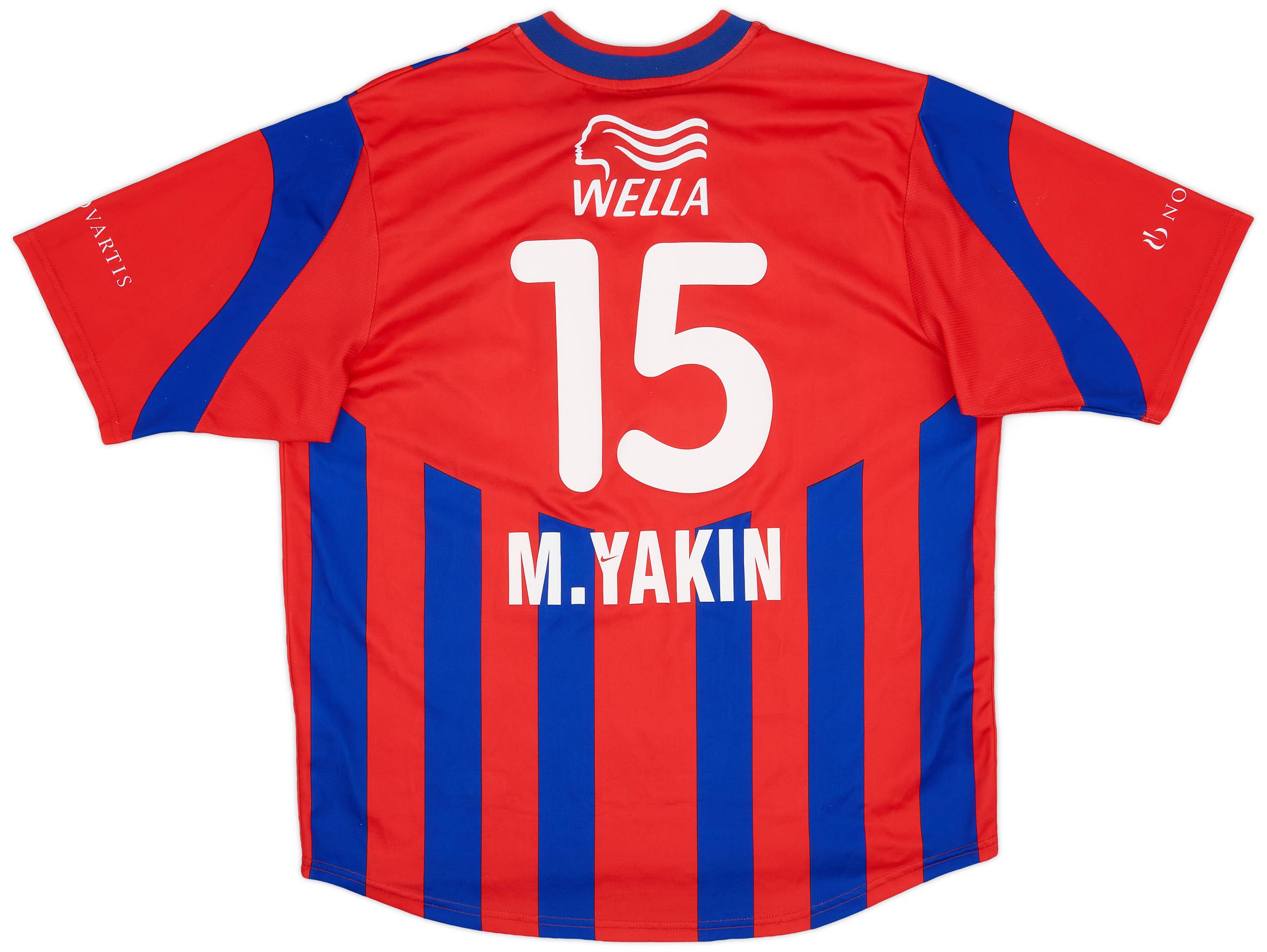 2001-02 FC Basel Home Shirt M. Yakin #15 - 8/10 - (XL)