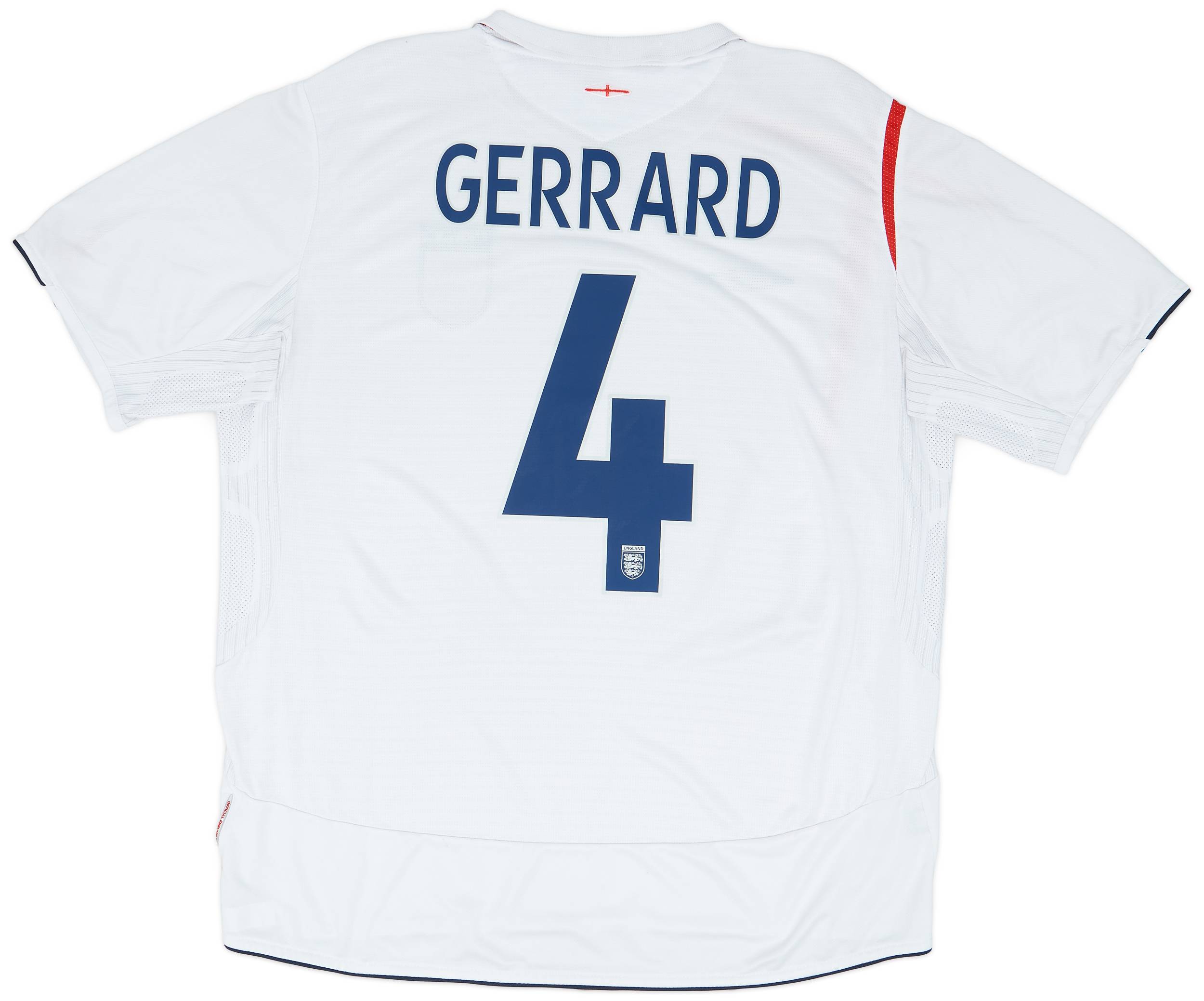 2005-07 England Home Shirt Gerrard #4 - 6/10 - (XL)