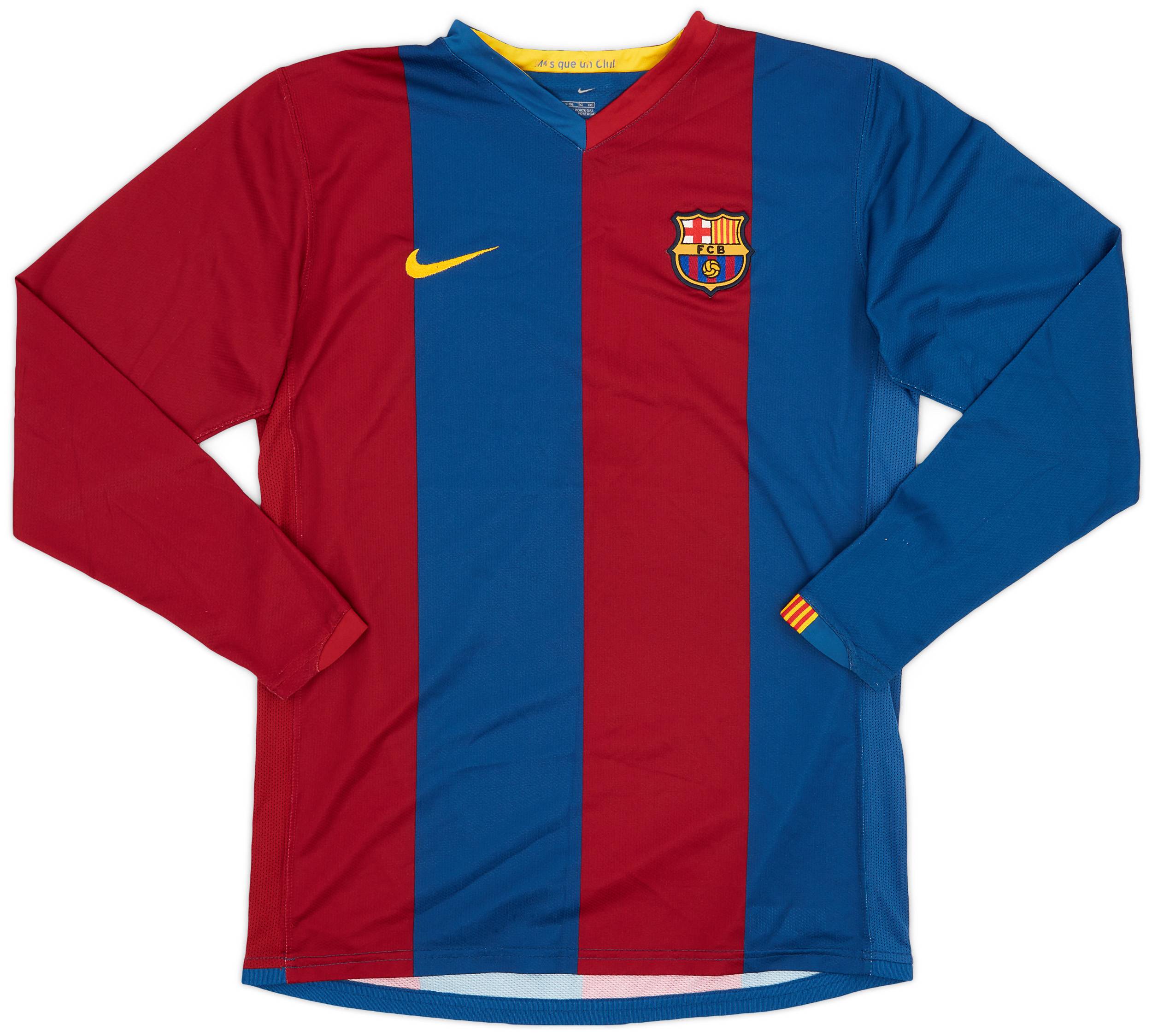 2006-07 Barcelona Home L/S Shirt - 8/10 - (XL.Boys)