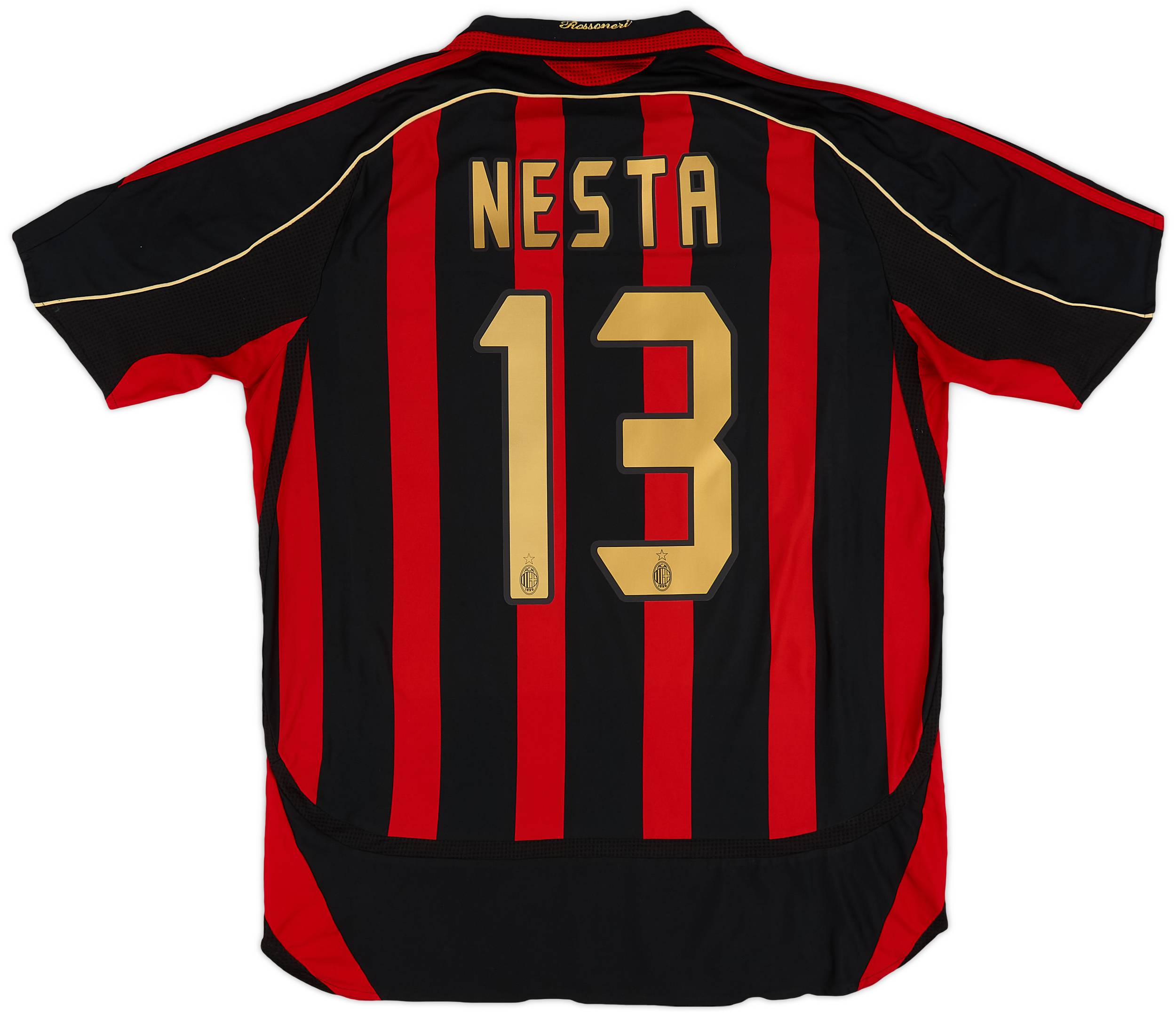 2006-07 AC Milan Home Shirt Nesta #13 - 6/10 - (XL)