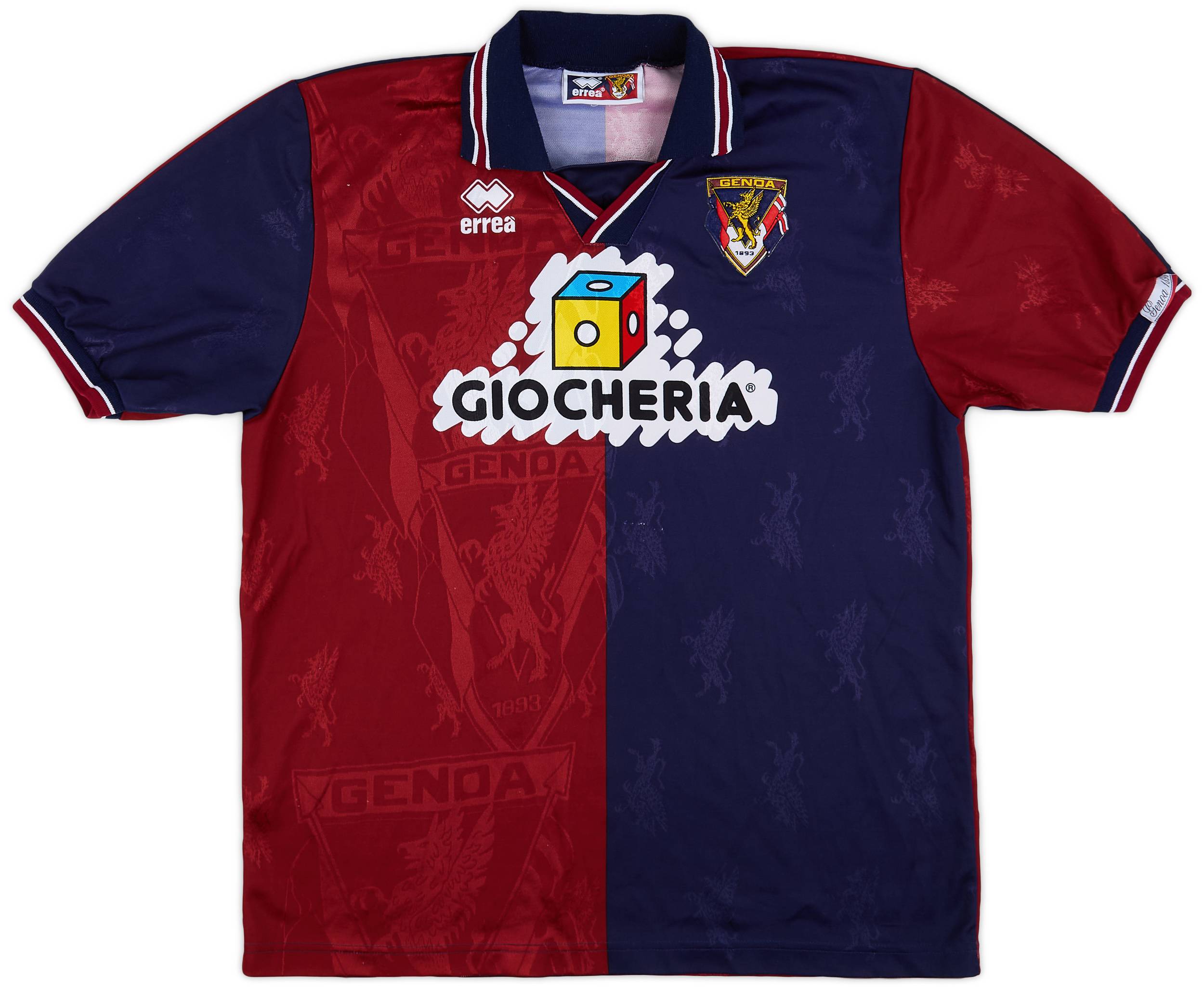 グランドセール Shirt Home Genoa 1995-96 Van't (XL) - 9/10 - #11 Schip ウェア