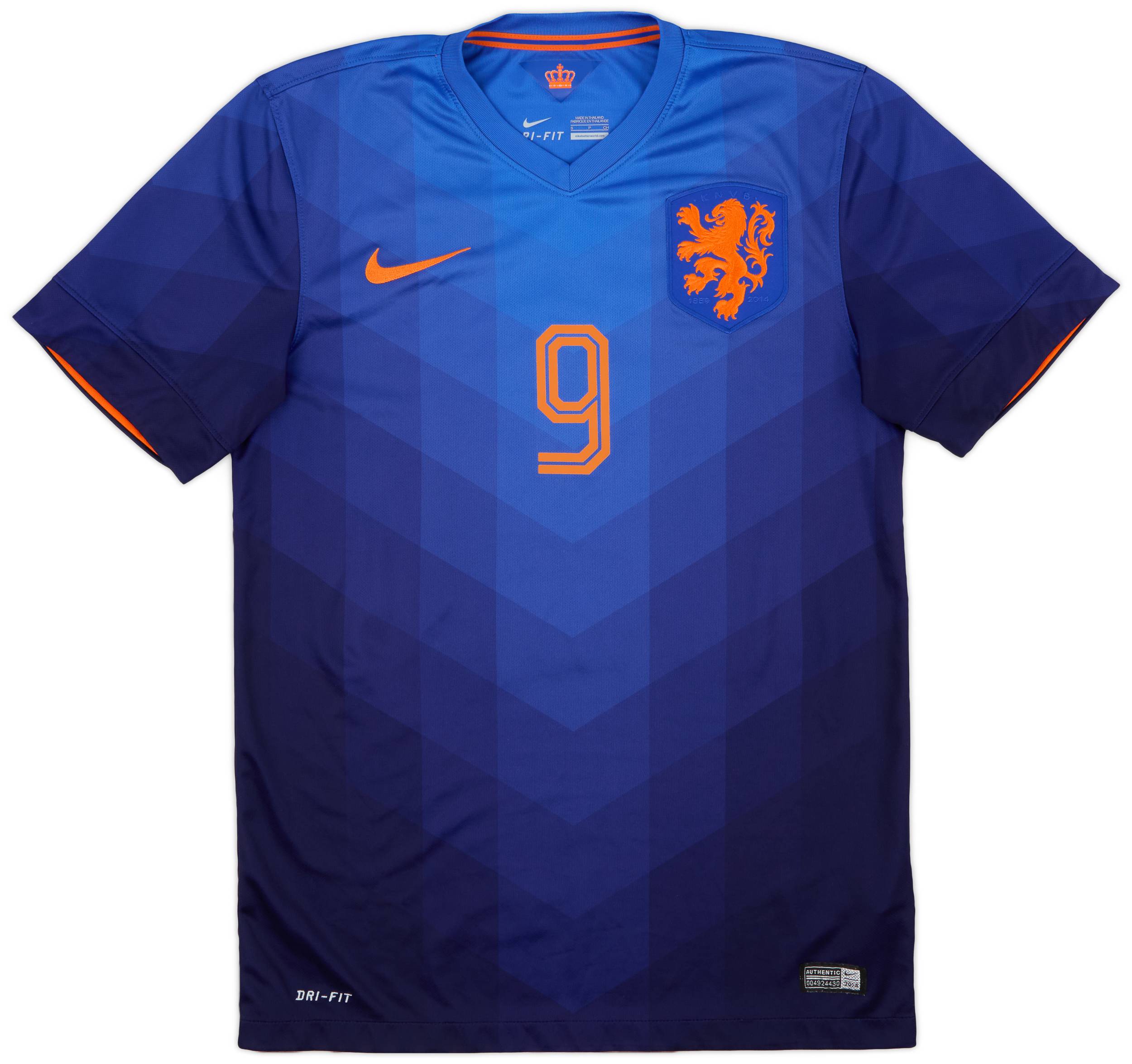 2014-15 Netherlands Away Shirt v. Persie #9 - 9/10 - (S)