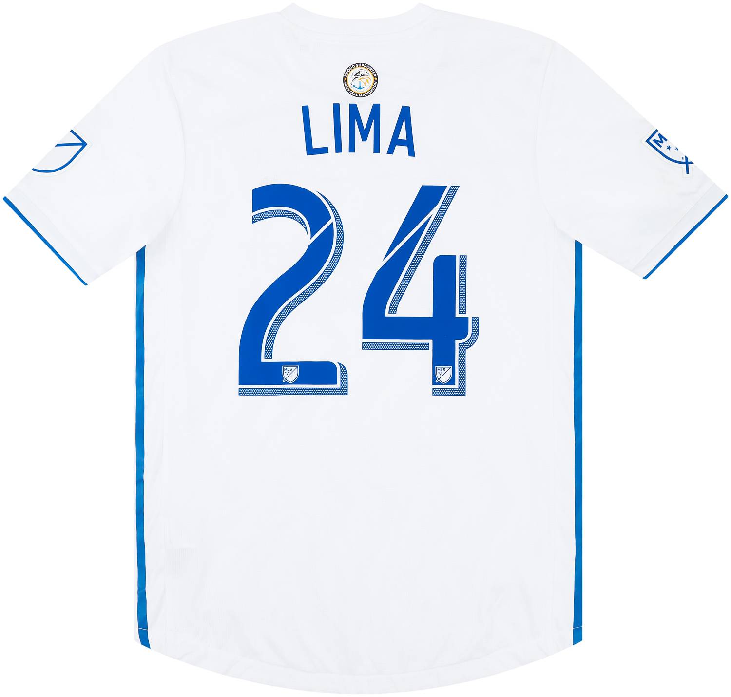 2018 San Jose Earthquakes Match Issue Away Shirt Lima #24 (v Manchester United)