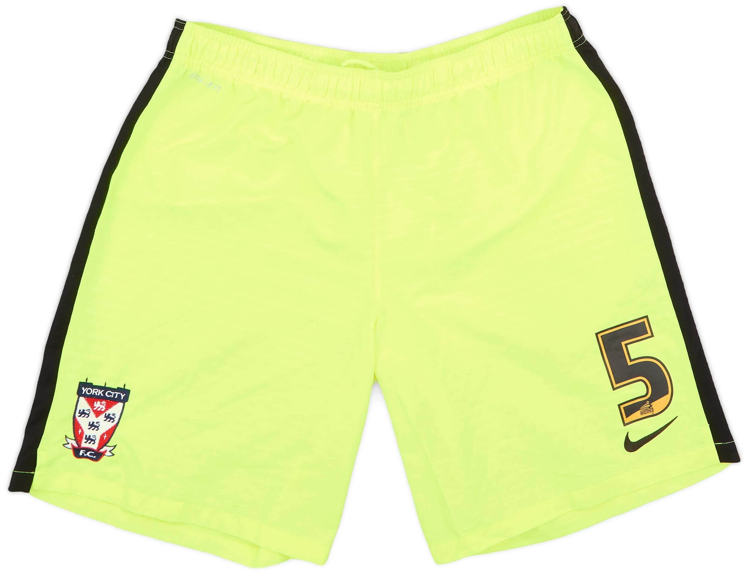 2016-17 York City Player Issue Away Shorts #5 - 9/10 - (XL)