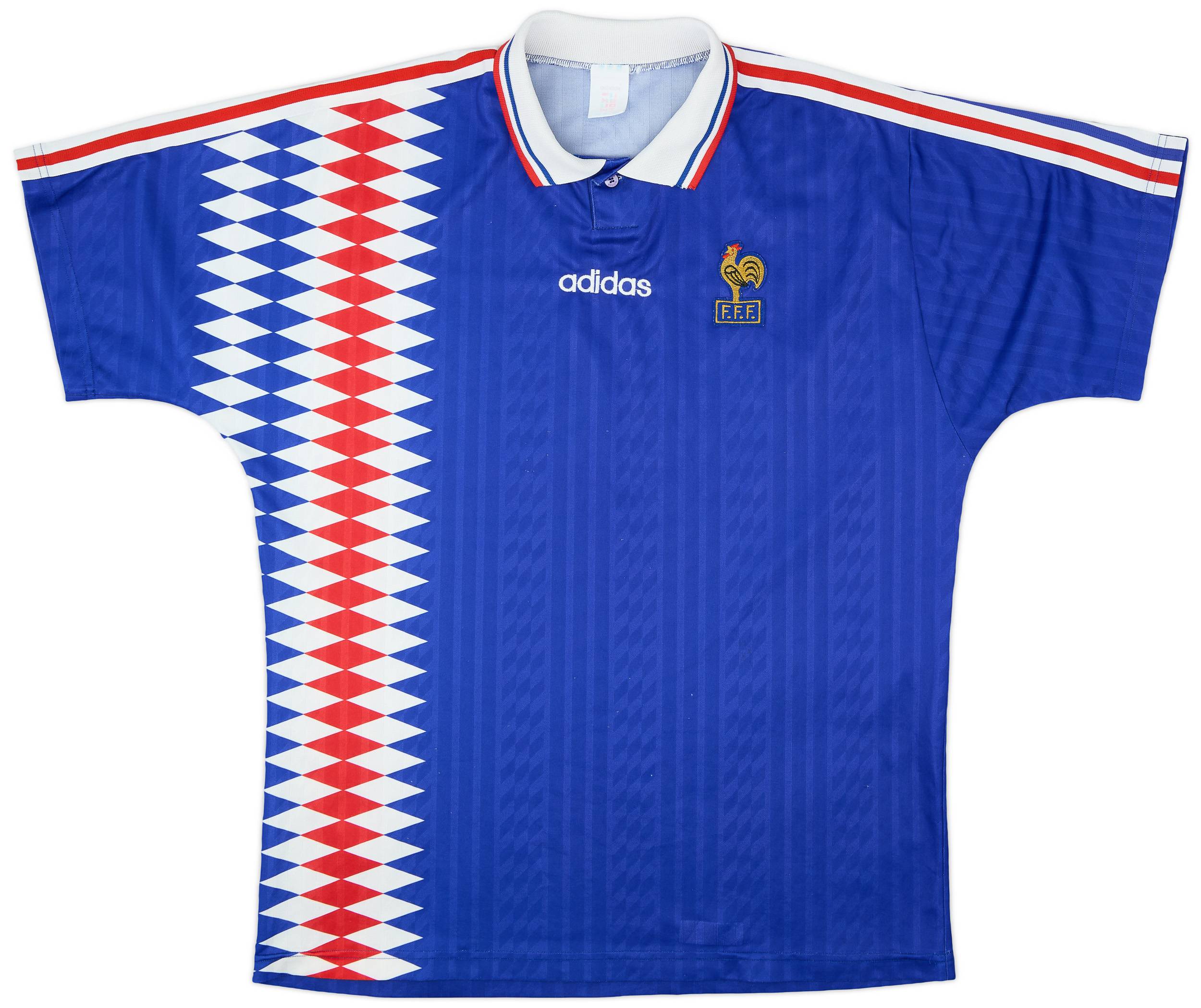 1994-96 France Home Shirt - 9/10 - (XXL)