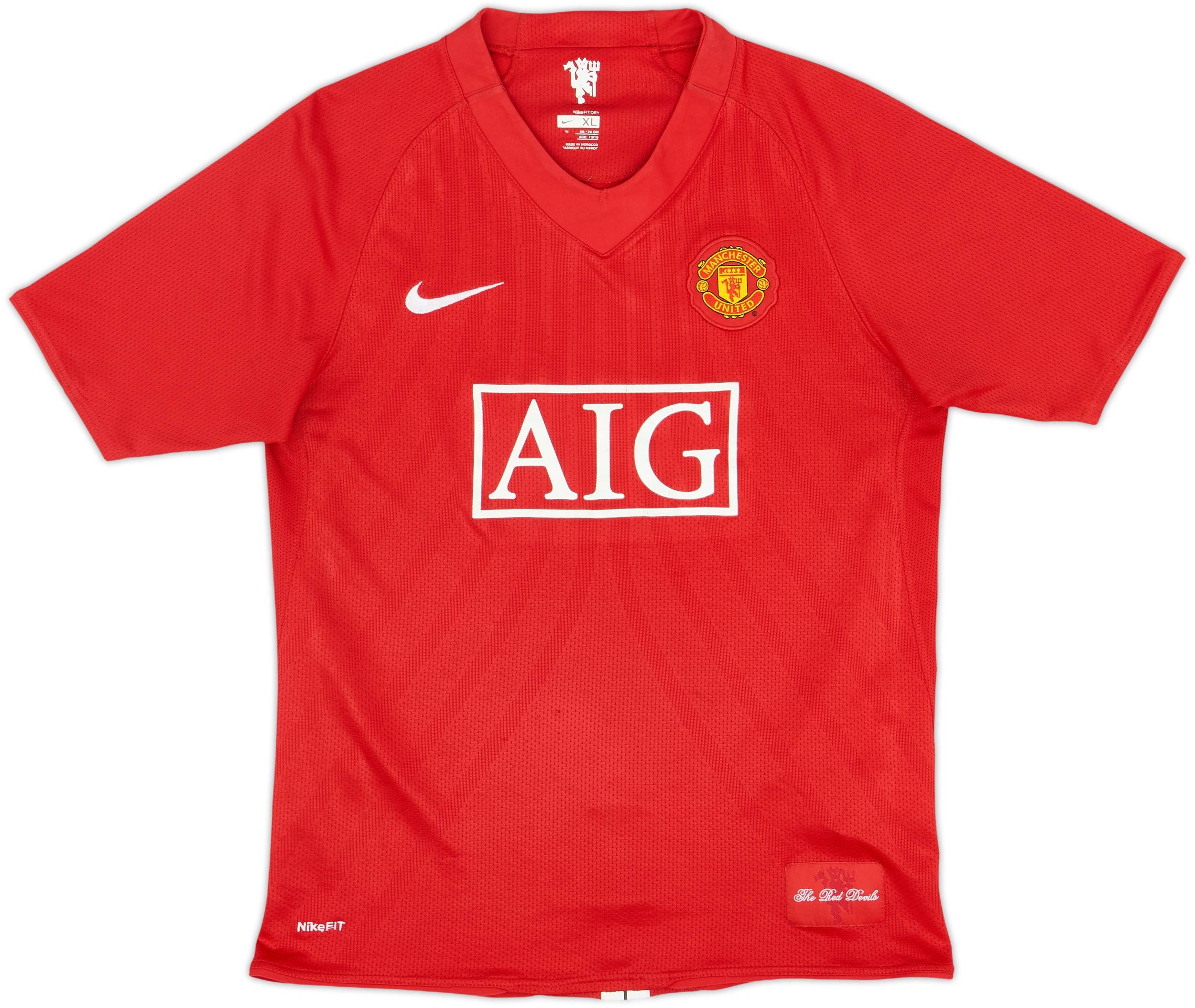 2007-09 Manchester United Home Shirt Ronaldo #7 - 6/10 - (XL.Boys)