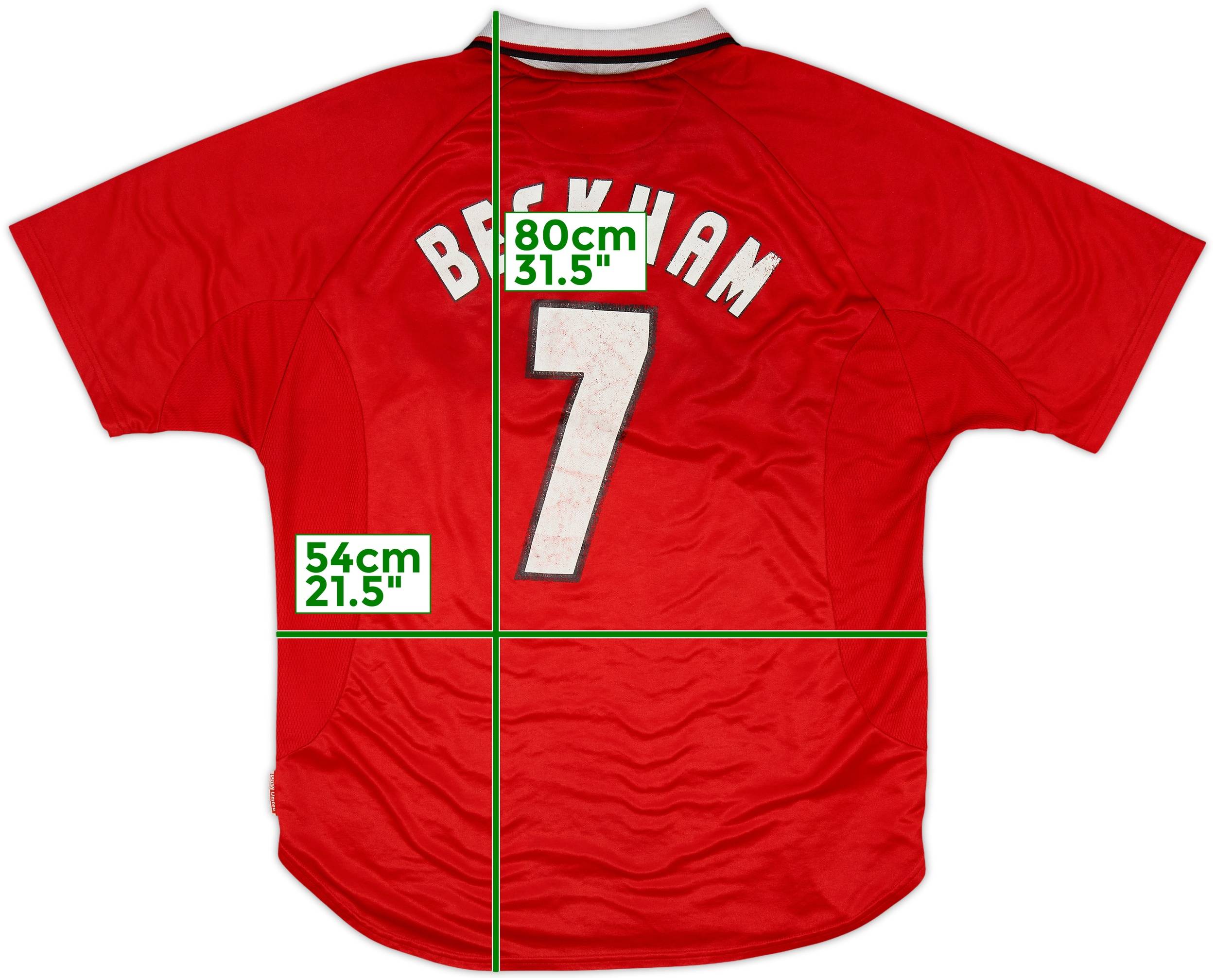 1999-00 Manchester United 'CL Winners' Shirt Beckham #7 - 5/10 - (XL)