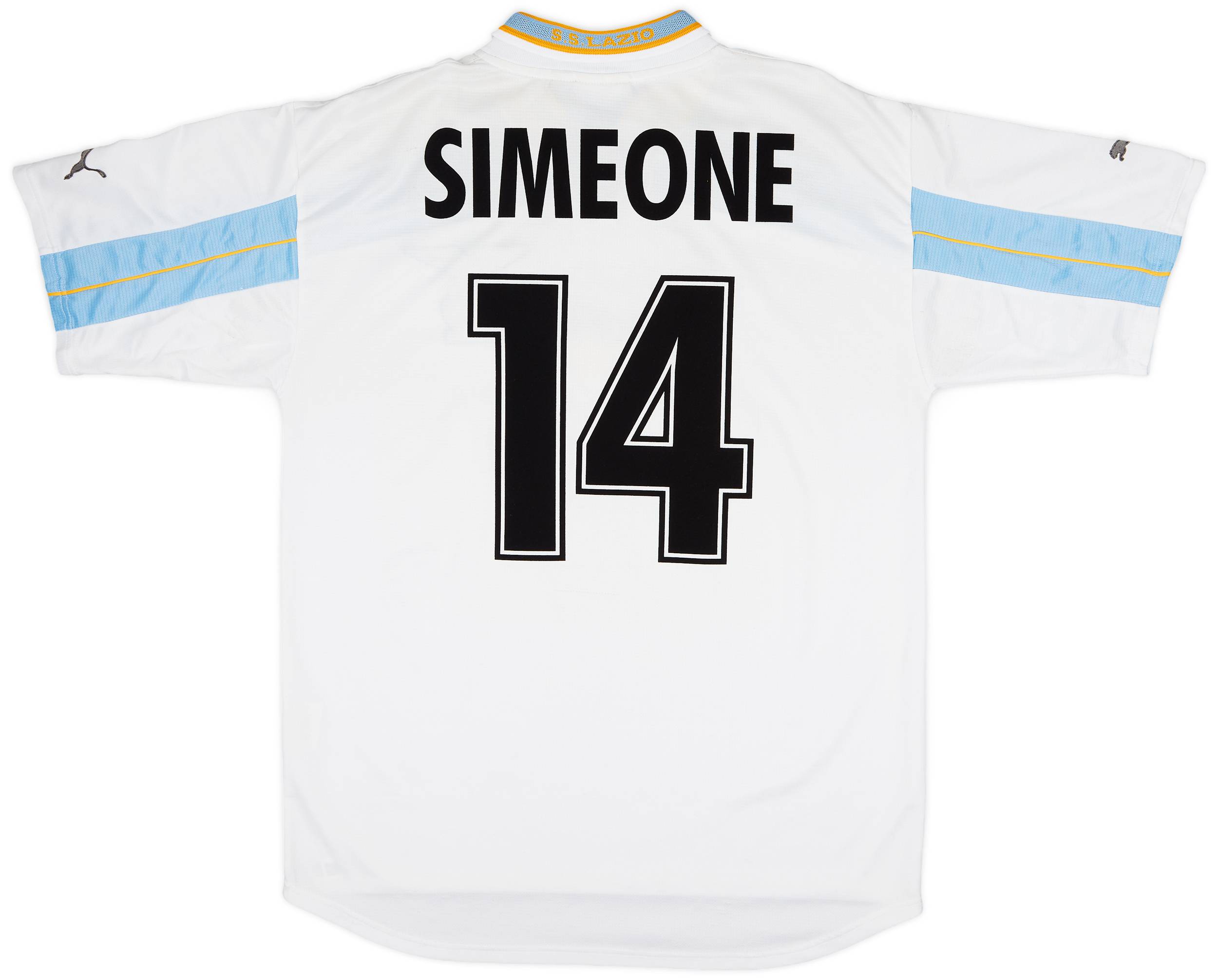 1999-00 Lazio Centenary Home Shirt Simeone #14 - 5/10 - (XL)