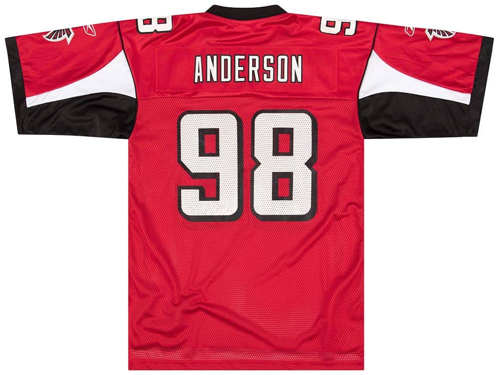 2007 Atlanta Falcons Anderson #98 Reebok On Field Jersey