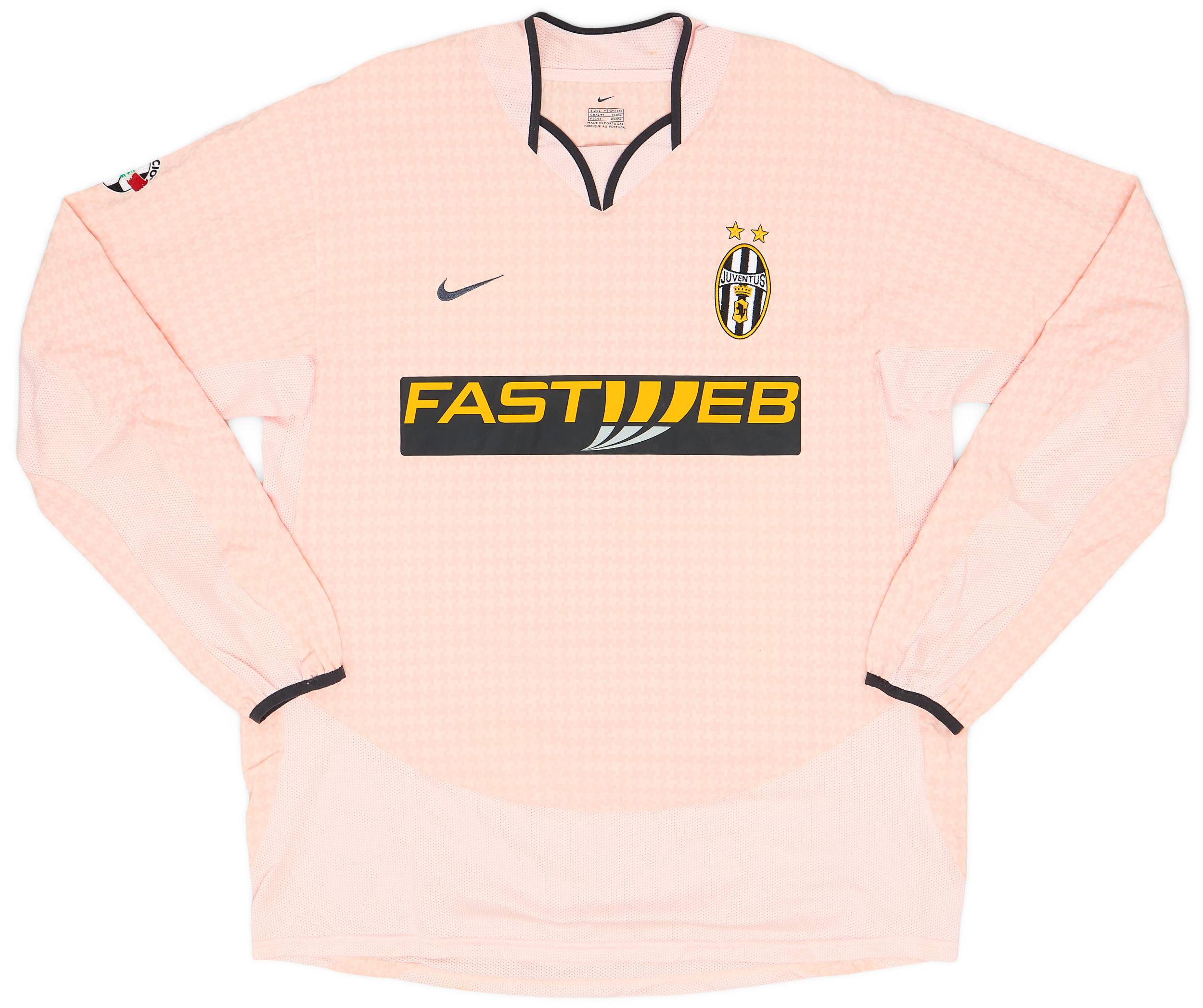 2003-04 Juventus Match Issue Away L/S Shirt #6