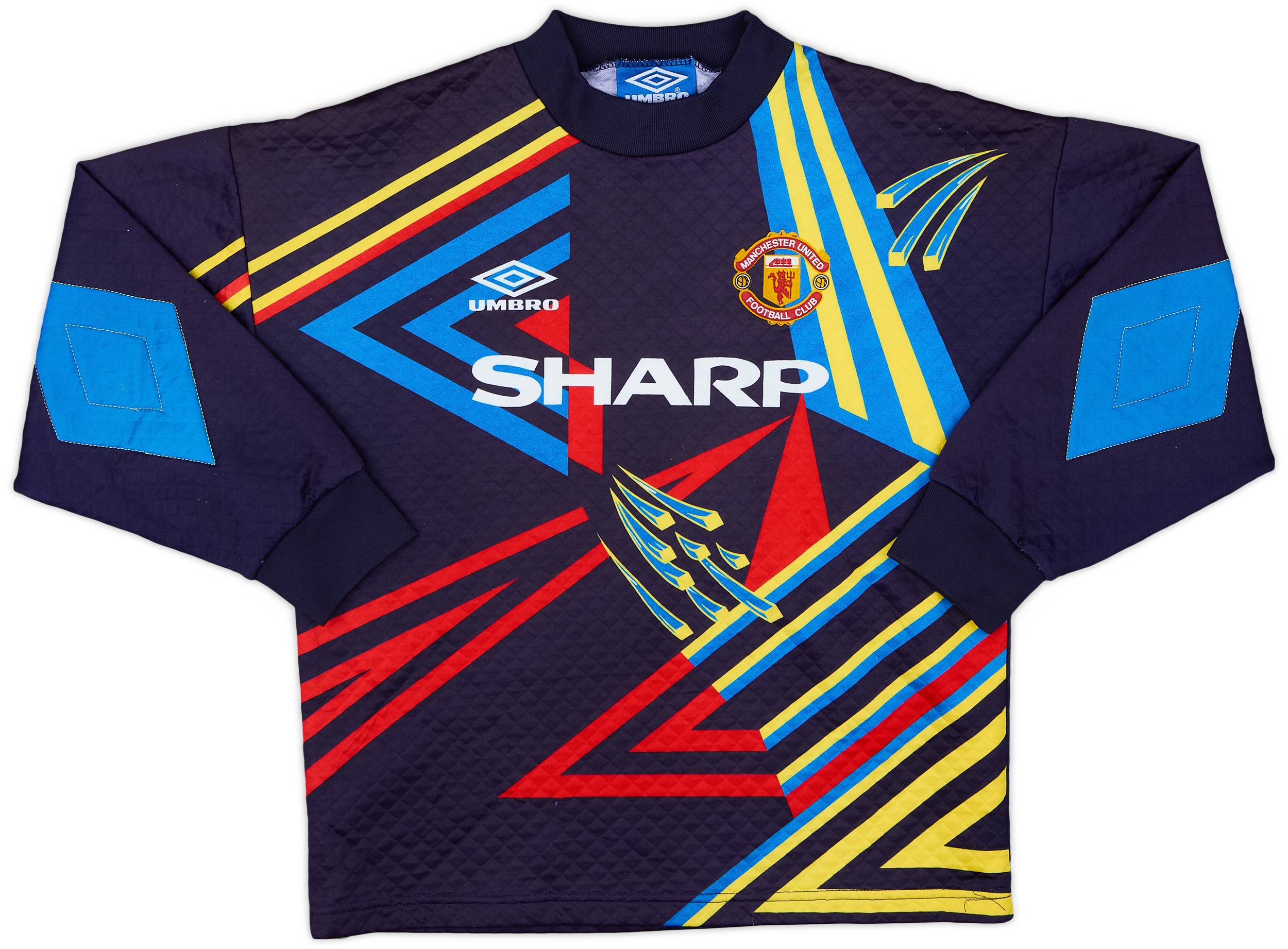 1992-93 Manchester United GK Shirt #1 (Schmeichel) - 8/10 - (L.Boys)