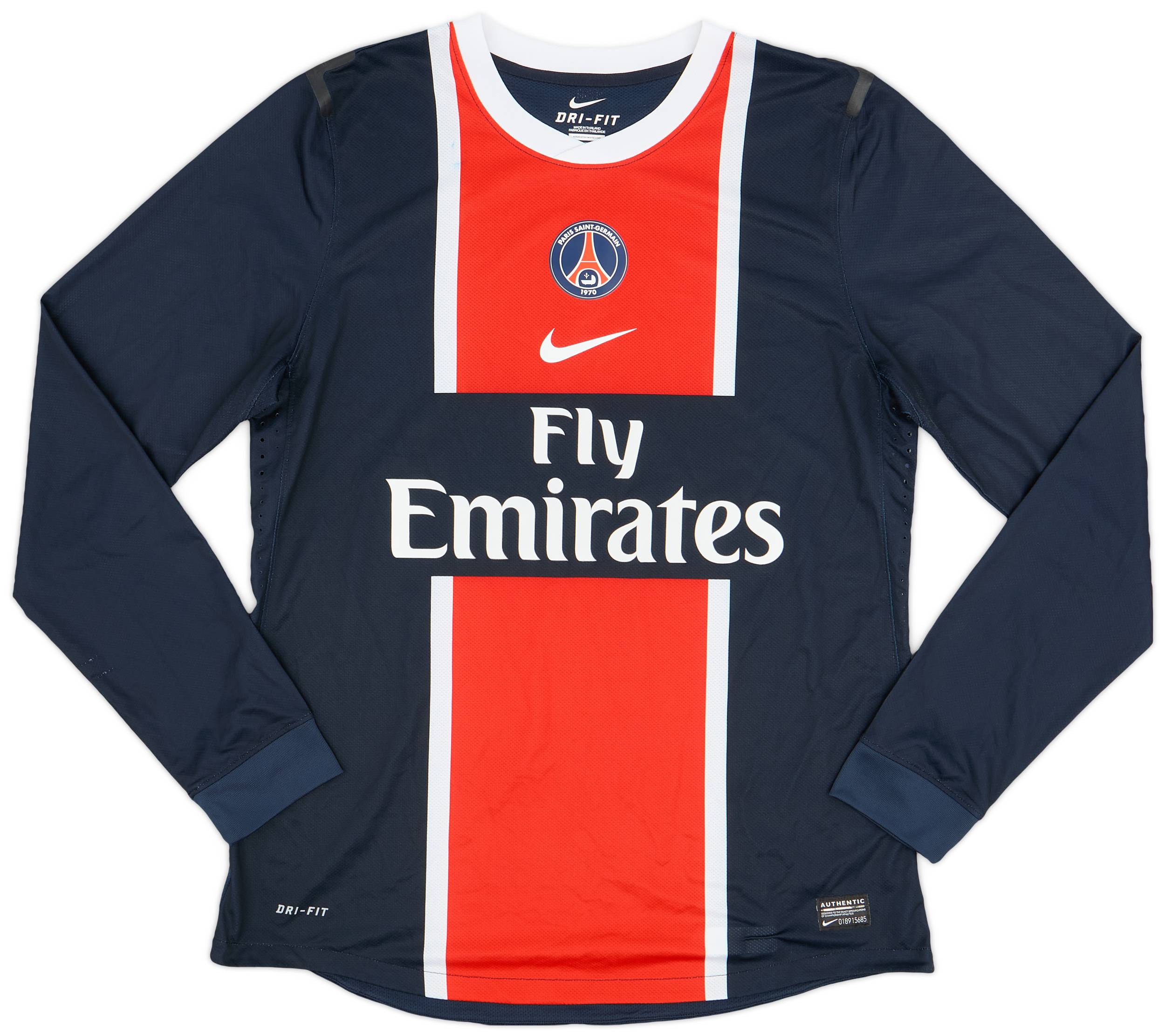 2011-12 Paris Saint-Germain Player Issue Home L/S Shirt - 9/10 - (L)