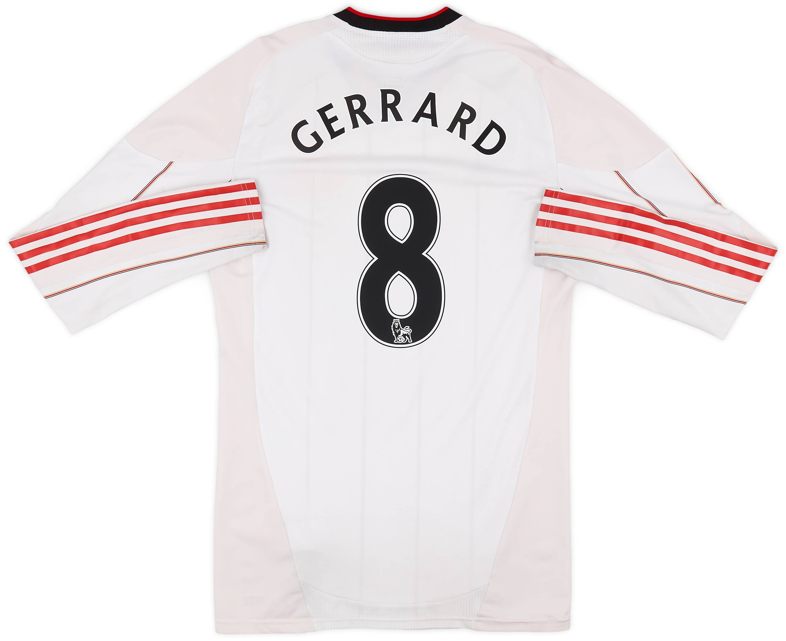 2010-11 Liverpool Player Issue TechFit Away L/S Shirt Gerrard #8 - 5/10 - (XL)