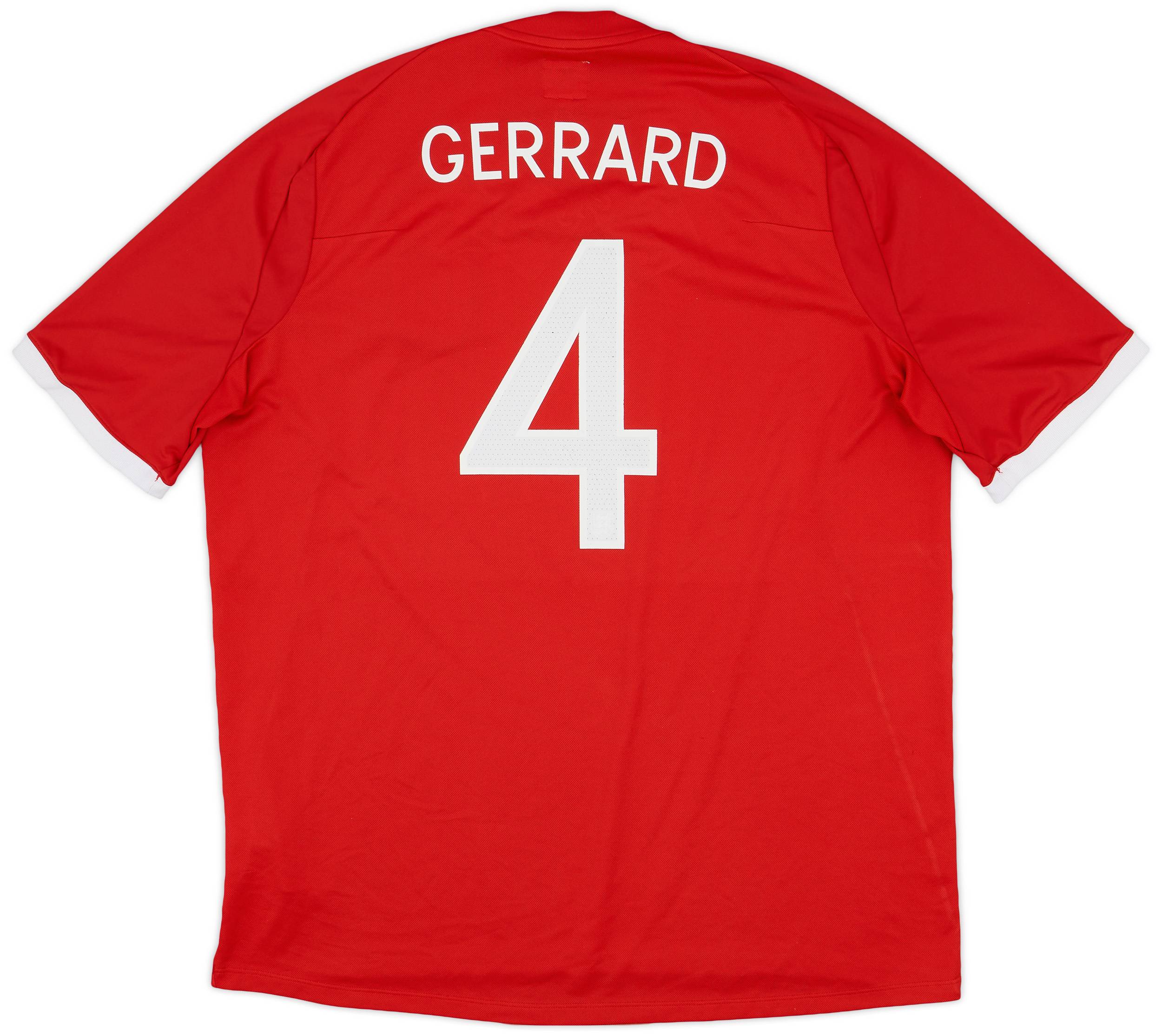 2010-11 England Away Shirt Gerrard #4 - 7/10 - (XXL)