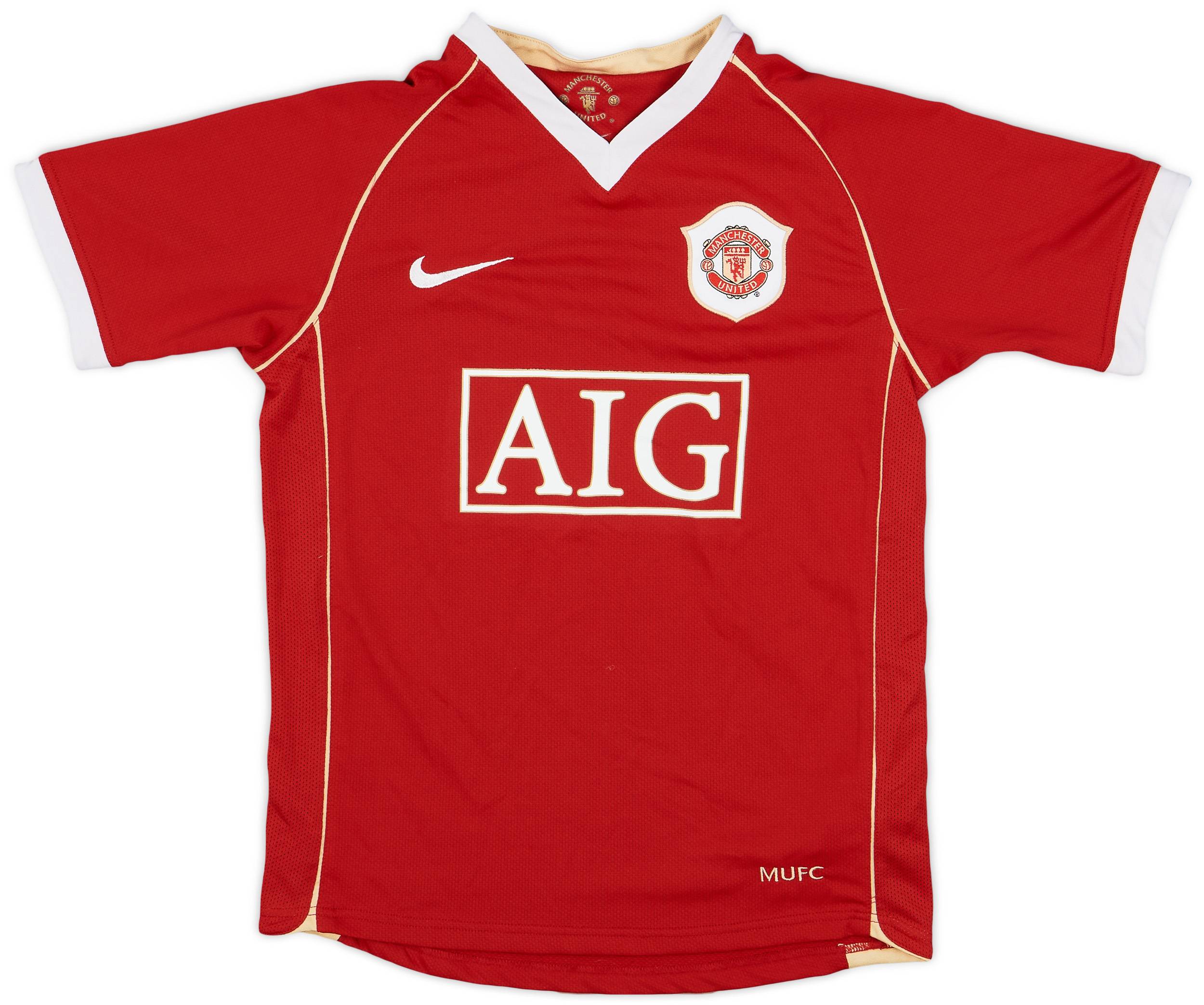 2006-07 Manchester United Home Shirt - 8/10 - (M.Boys)