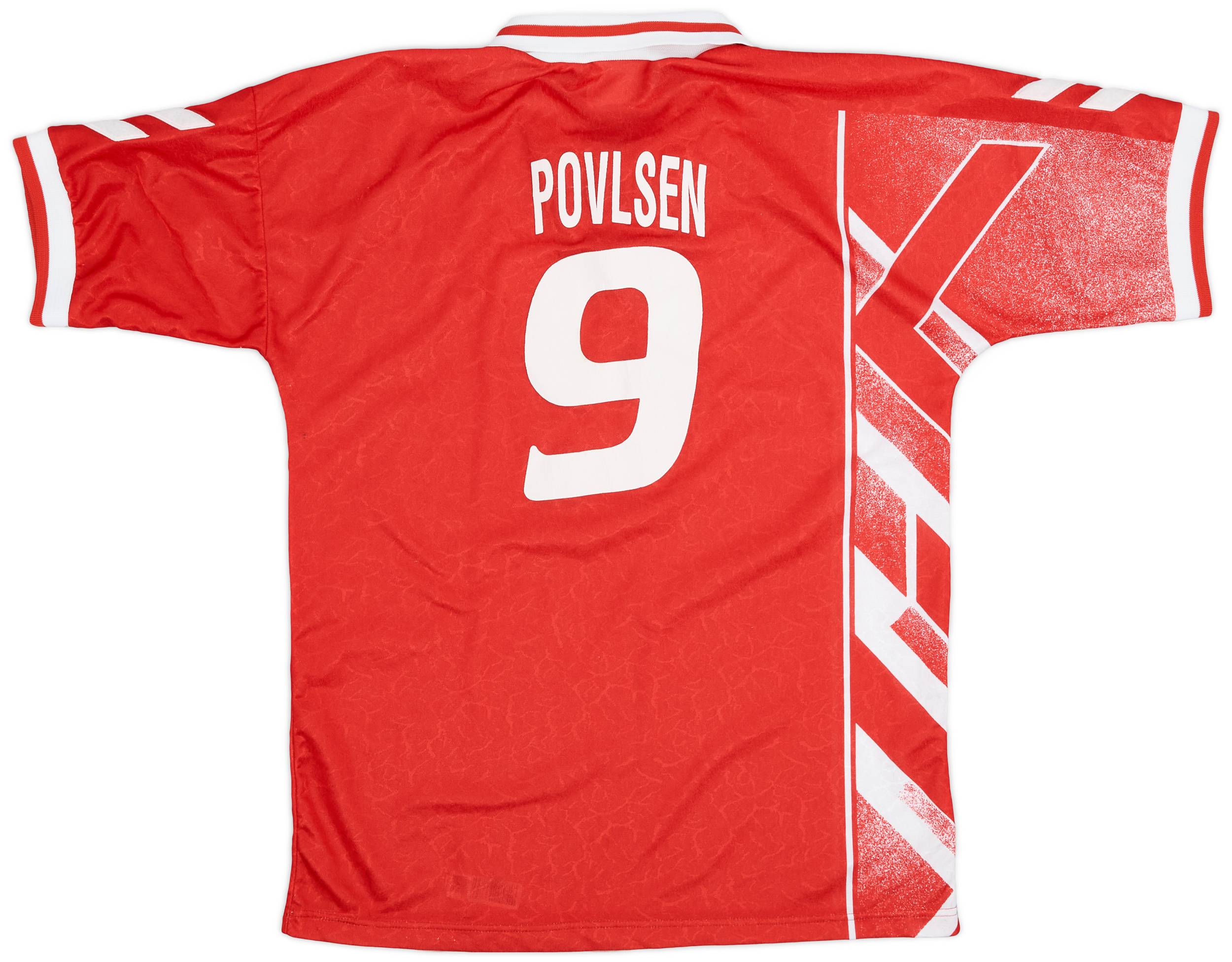 1994-95 Denmark Home Shirt Povlsen #9 - 8/10 - (XL.Boys)