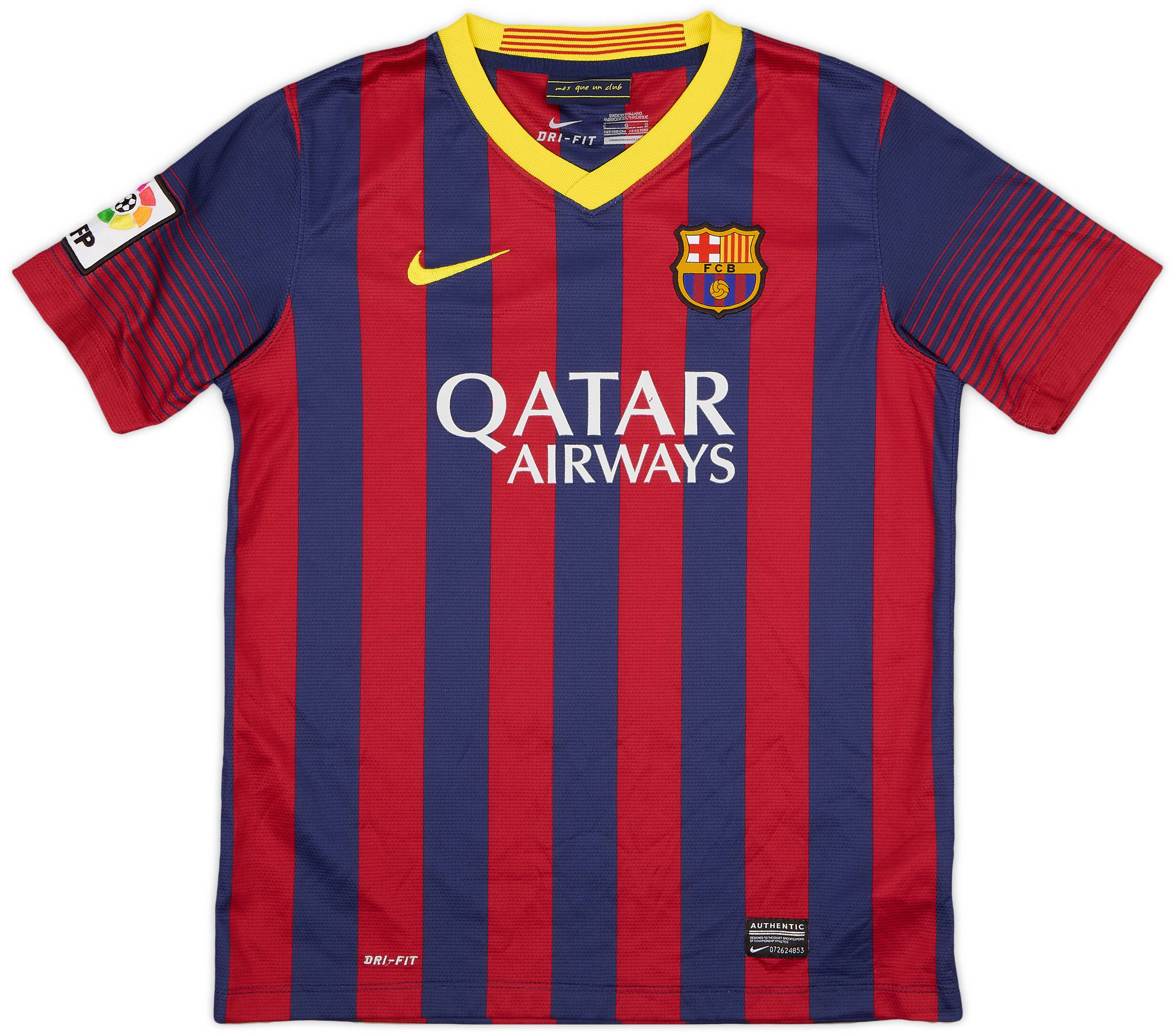 2013-14 Barcelona Home Shirt - 8/10 - (L.Boys)