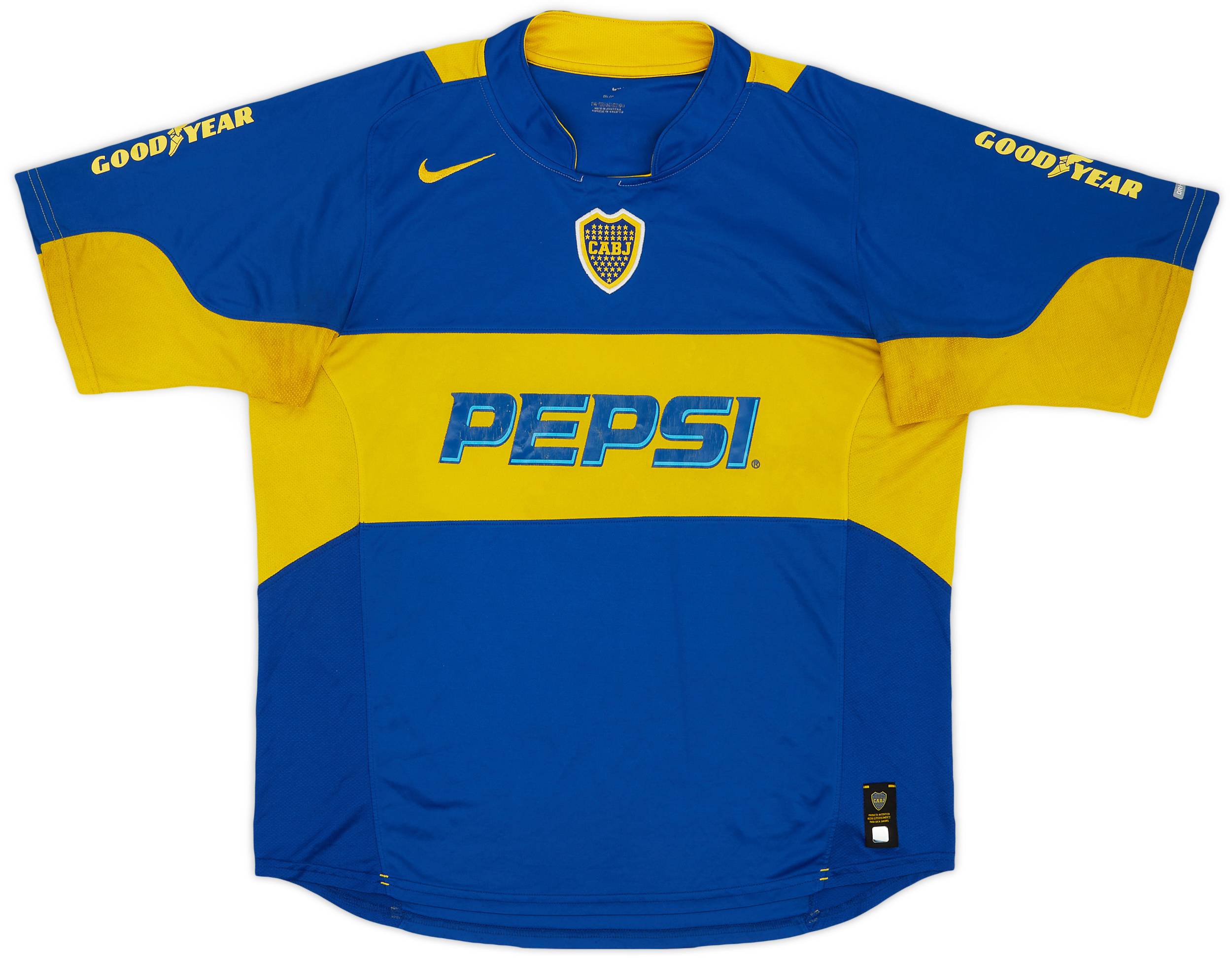 Nike Boca Juniors　シャツ PEPSI 04‐05 ホーム 2004-05 Boca Juniors Home Shirt - 3/10 - (L)