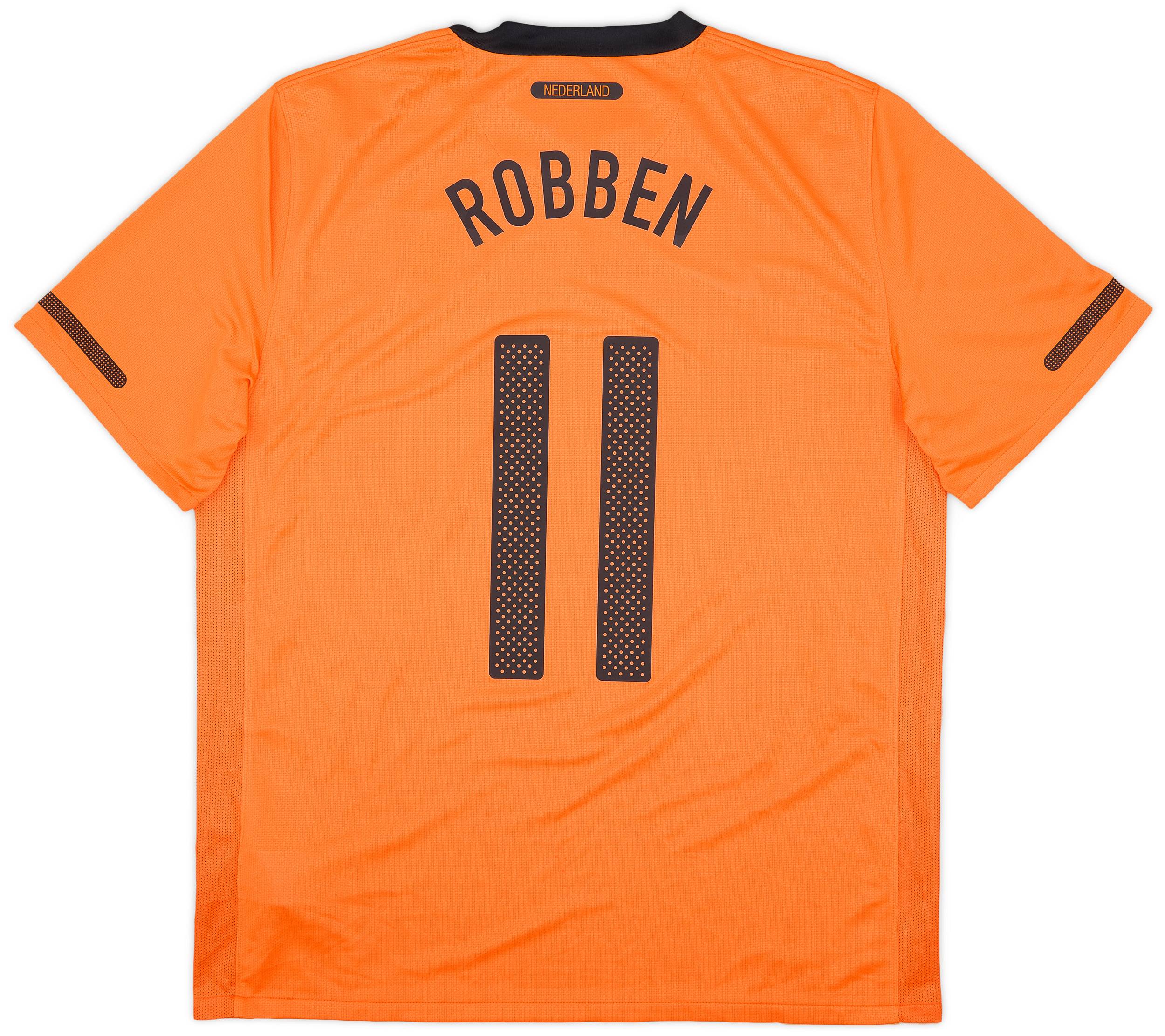 2010-11 Netherlands Home Shirt Robben #11 (L)