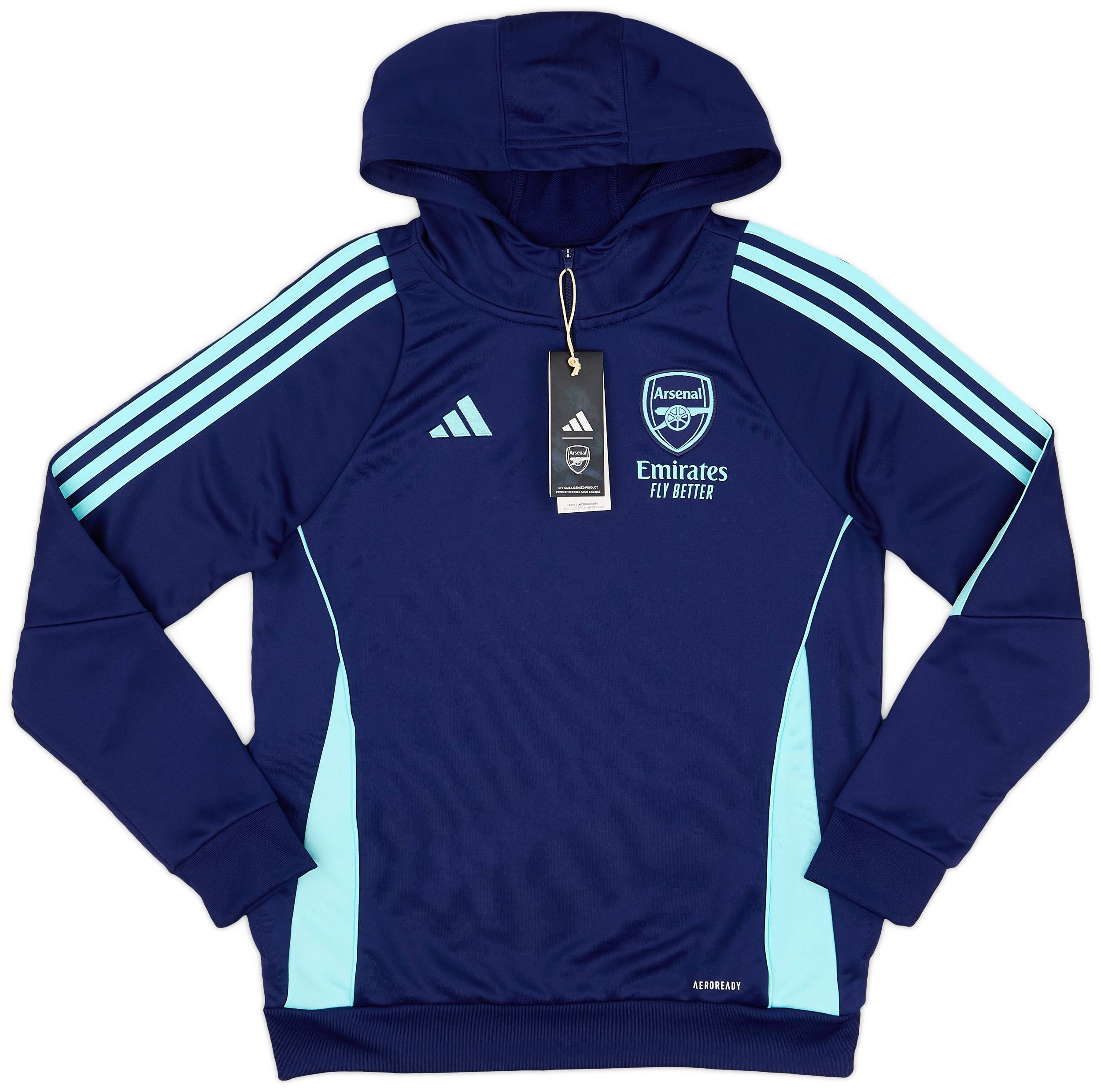 2024 25 Arsenal adidas 1 4 Zip Hooded Top KIDS