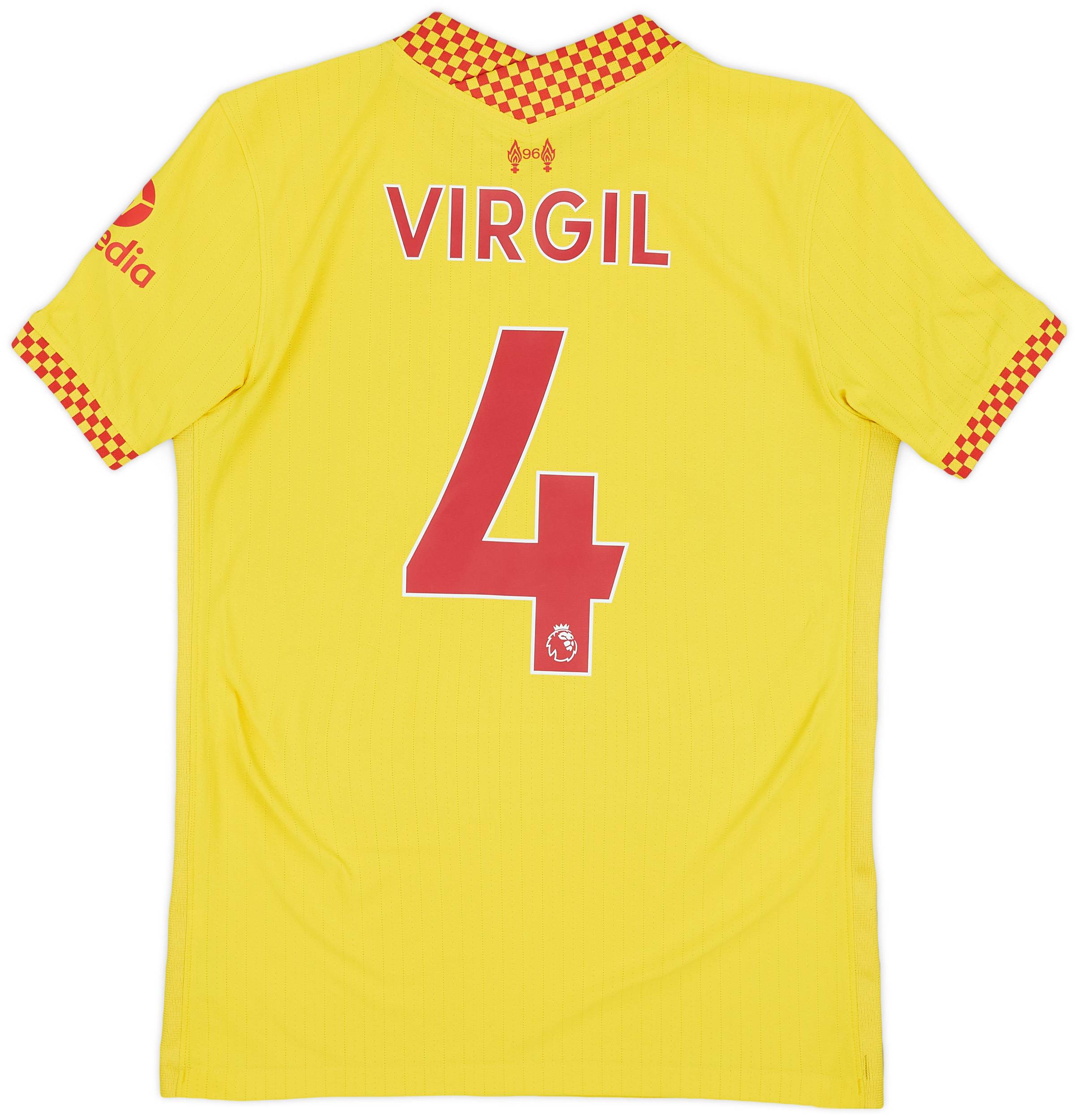 2021-22 Liverpool Authentic Third Shirt Virgil #4 - 8/10 - (S)