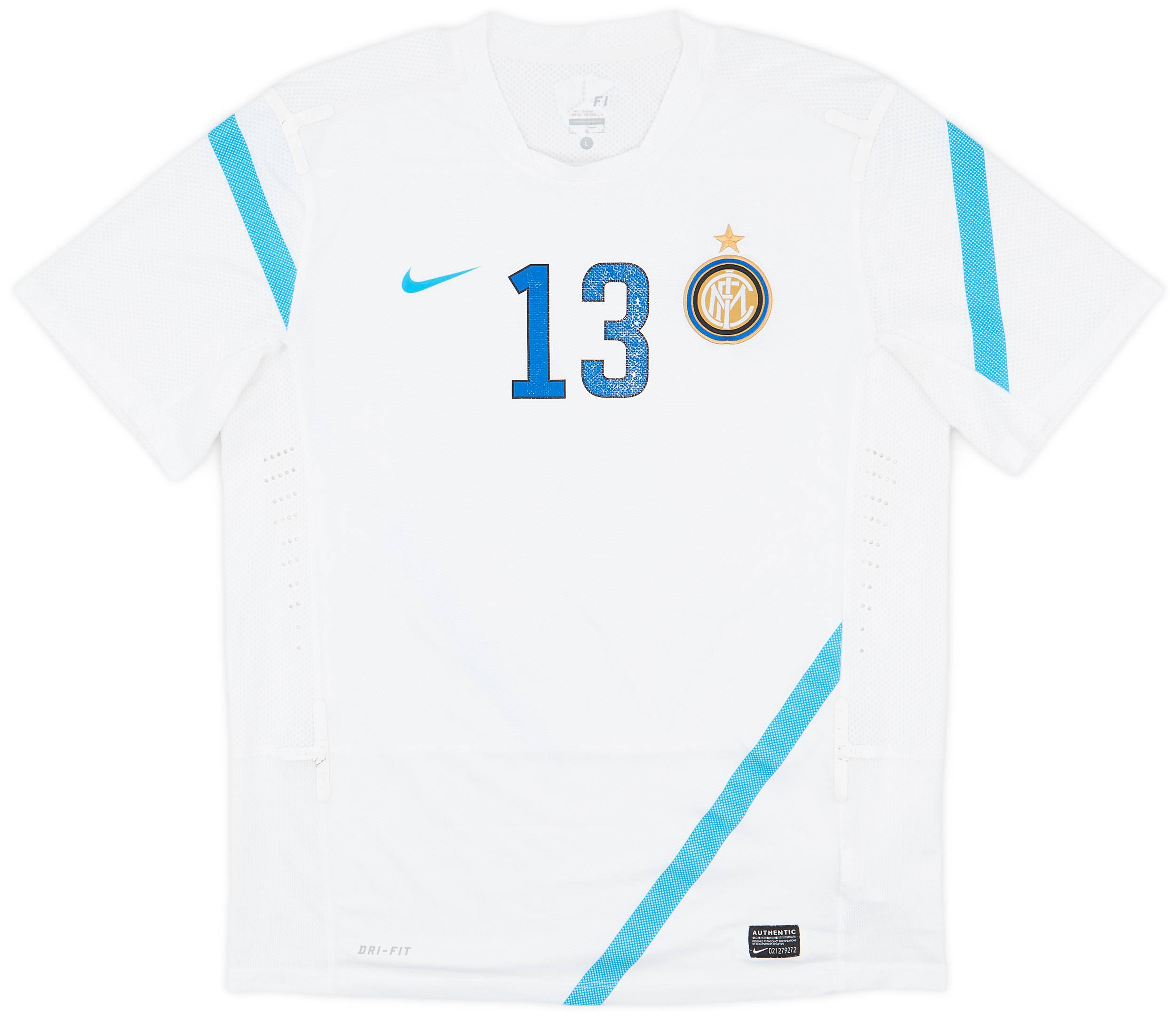 2011-12 Inter Milan Nike Player Issue Training Shirt #13 - 5/10 - (L)
