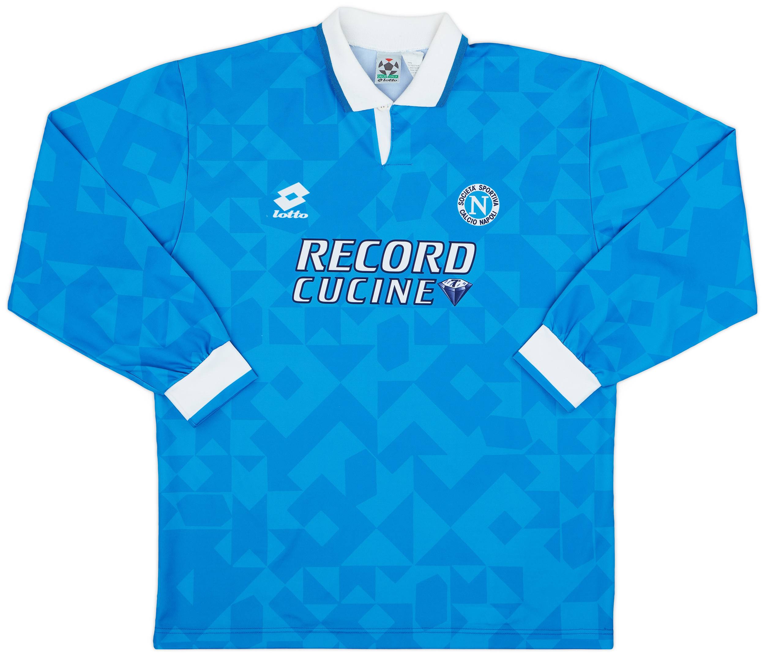 1994-96 Napoli Home L/S Shirt - 8/10 - (XL)