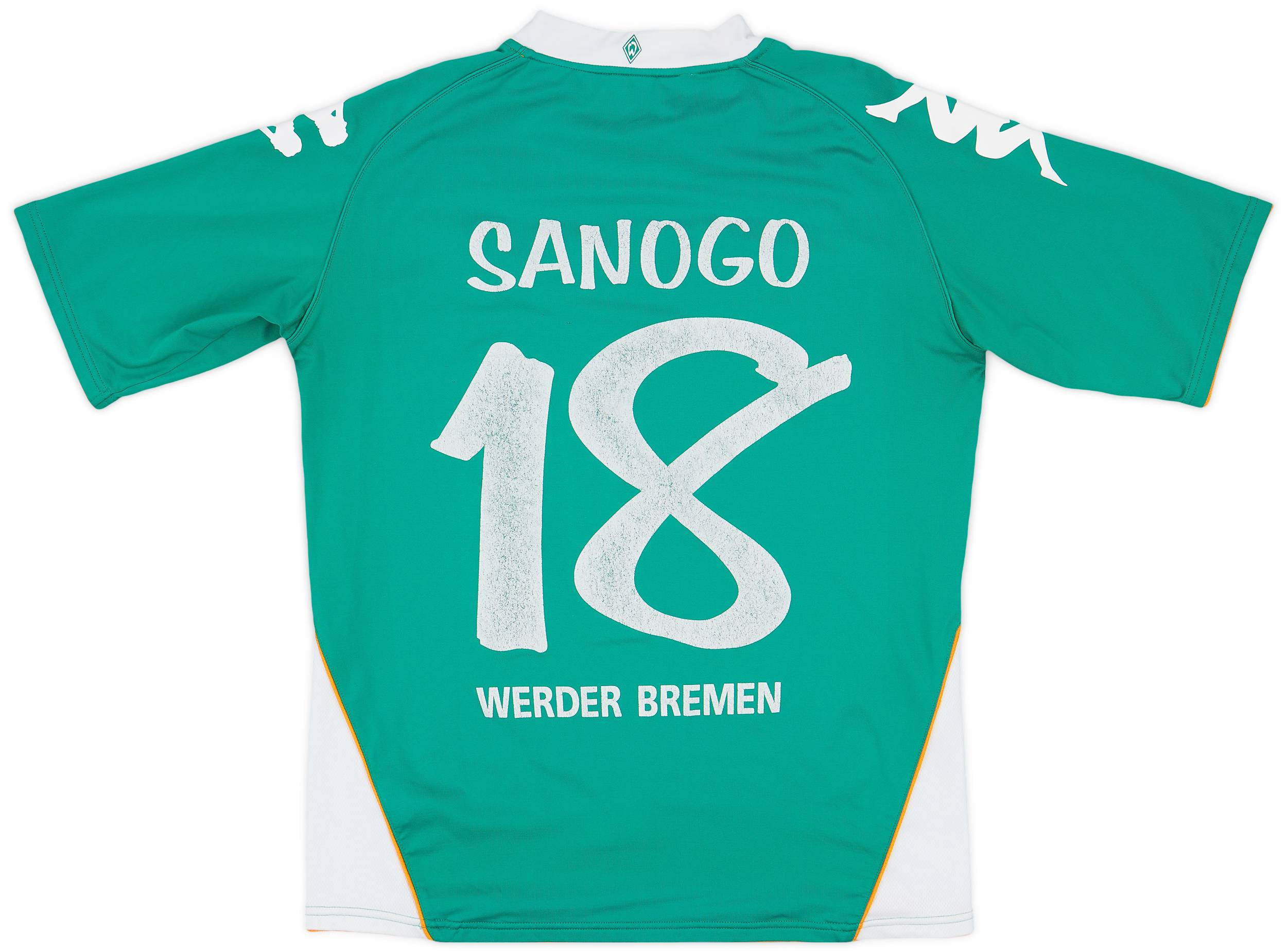 2007-08 Werder Bremen Home Shirt Sanogo #18 - 6/10 - (XL)