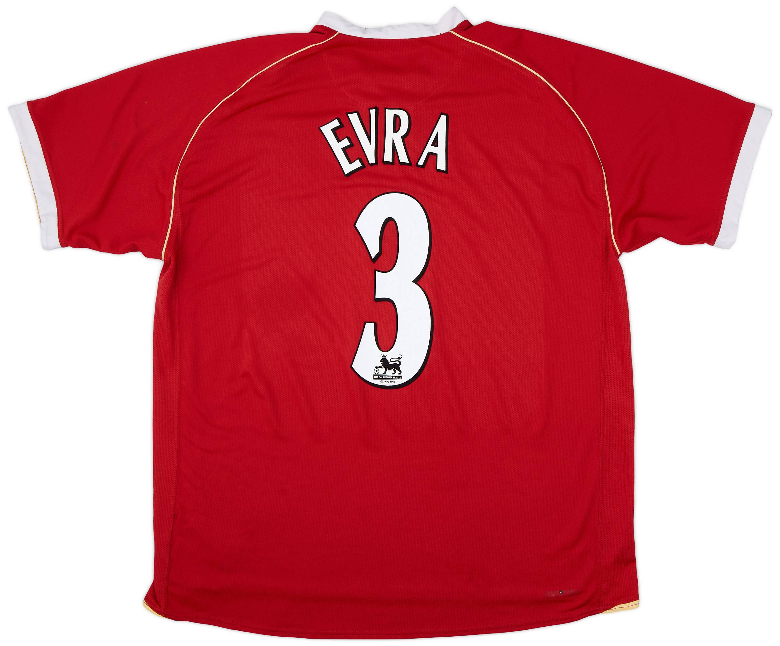 2006-07 Manchester United Home Shirt Evra #3 - 7/10 - (XL)