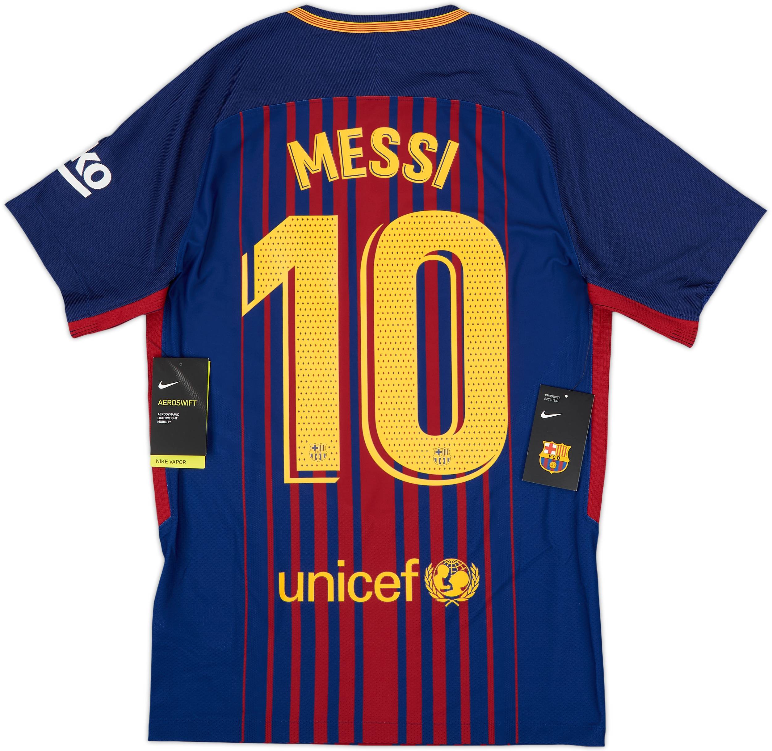2017-18 Barcelona Player Issue Home Shirt Messi #10 (S)
