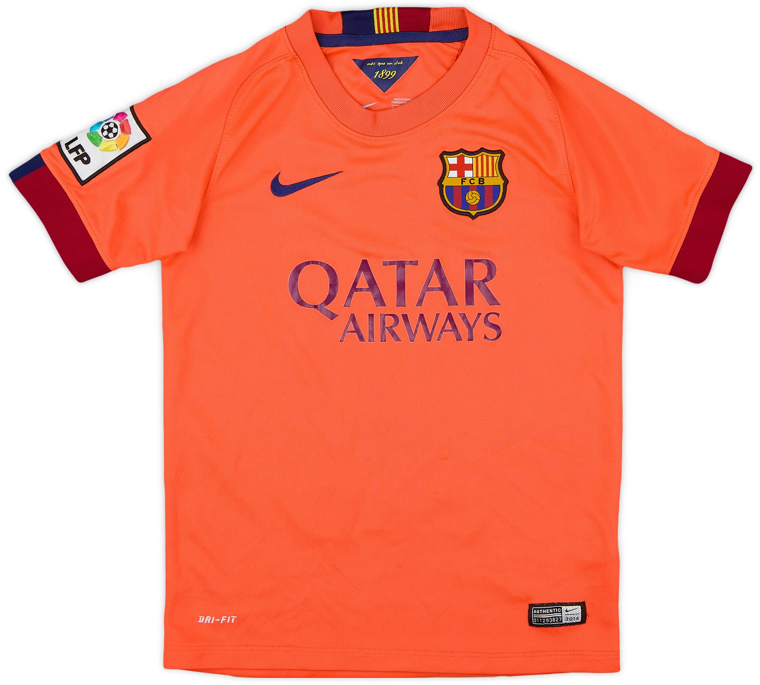 2014-15 Barcelona Away Shirt - 8/10 - (S.Boys)
