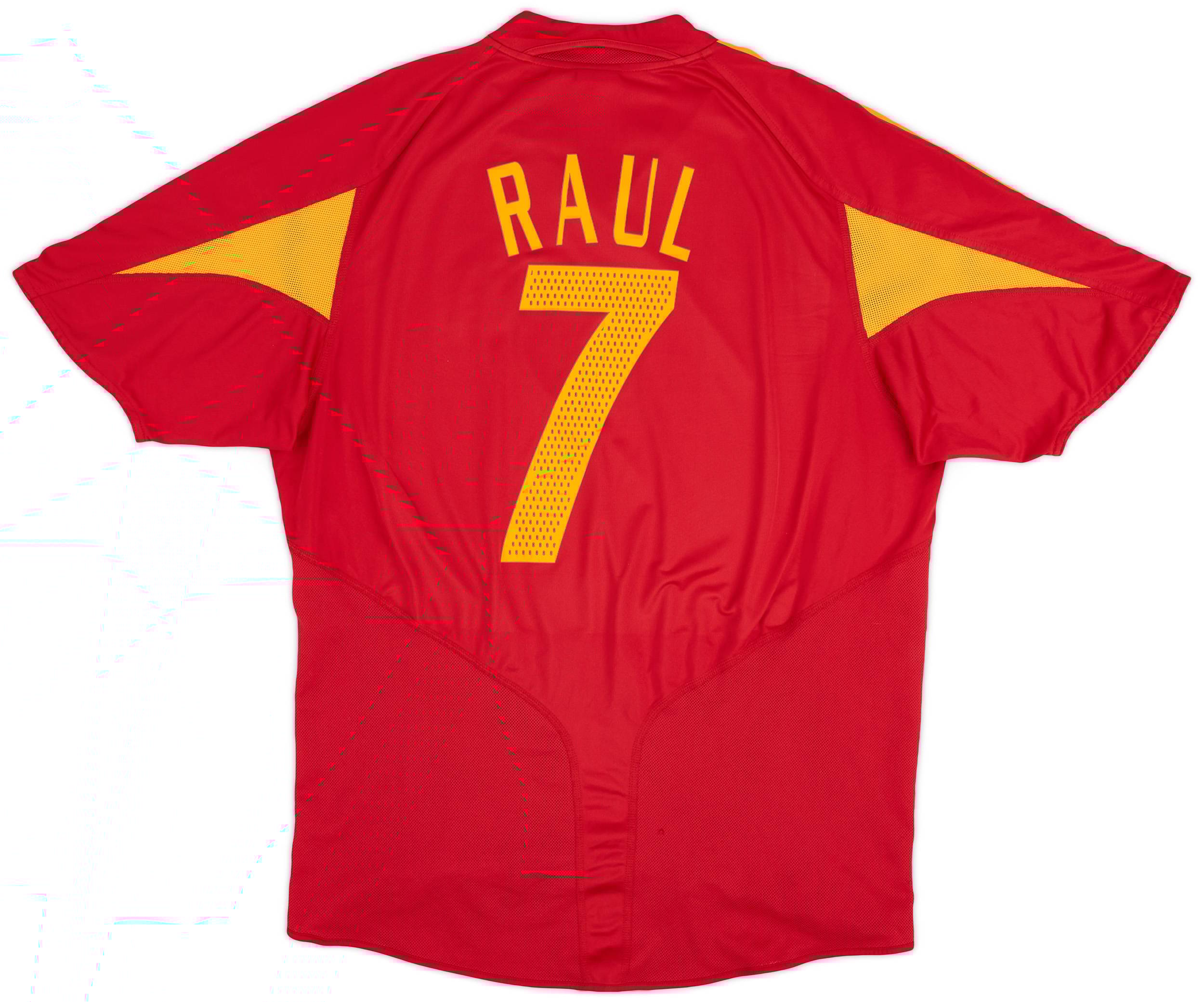 2004-06 Spain Home Shirt Raul #7 - 7/10 - (XL)