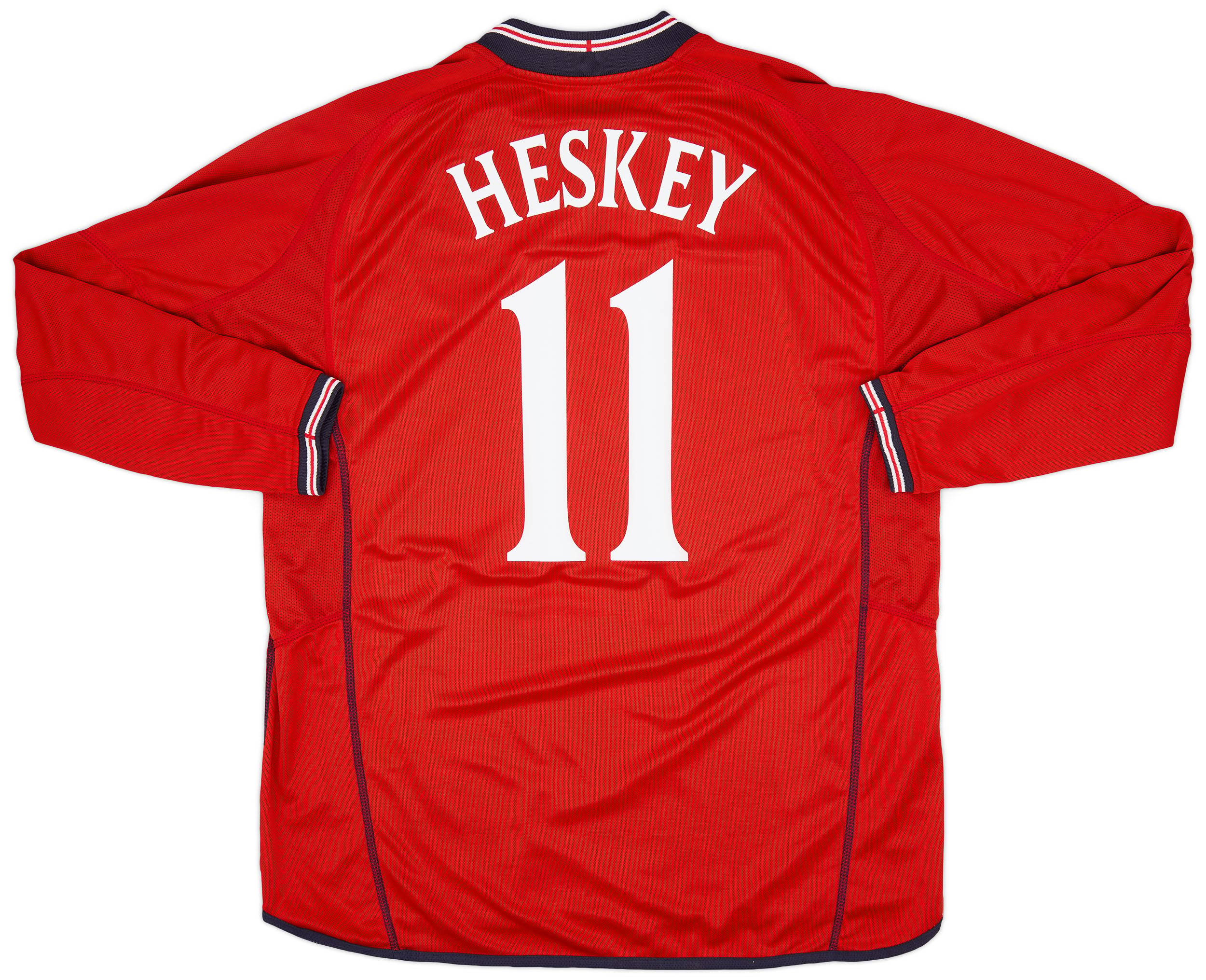 2002-04 England Away L/S Shirt Heskey #11 - 9/10 - (L)