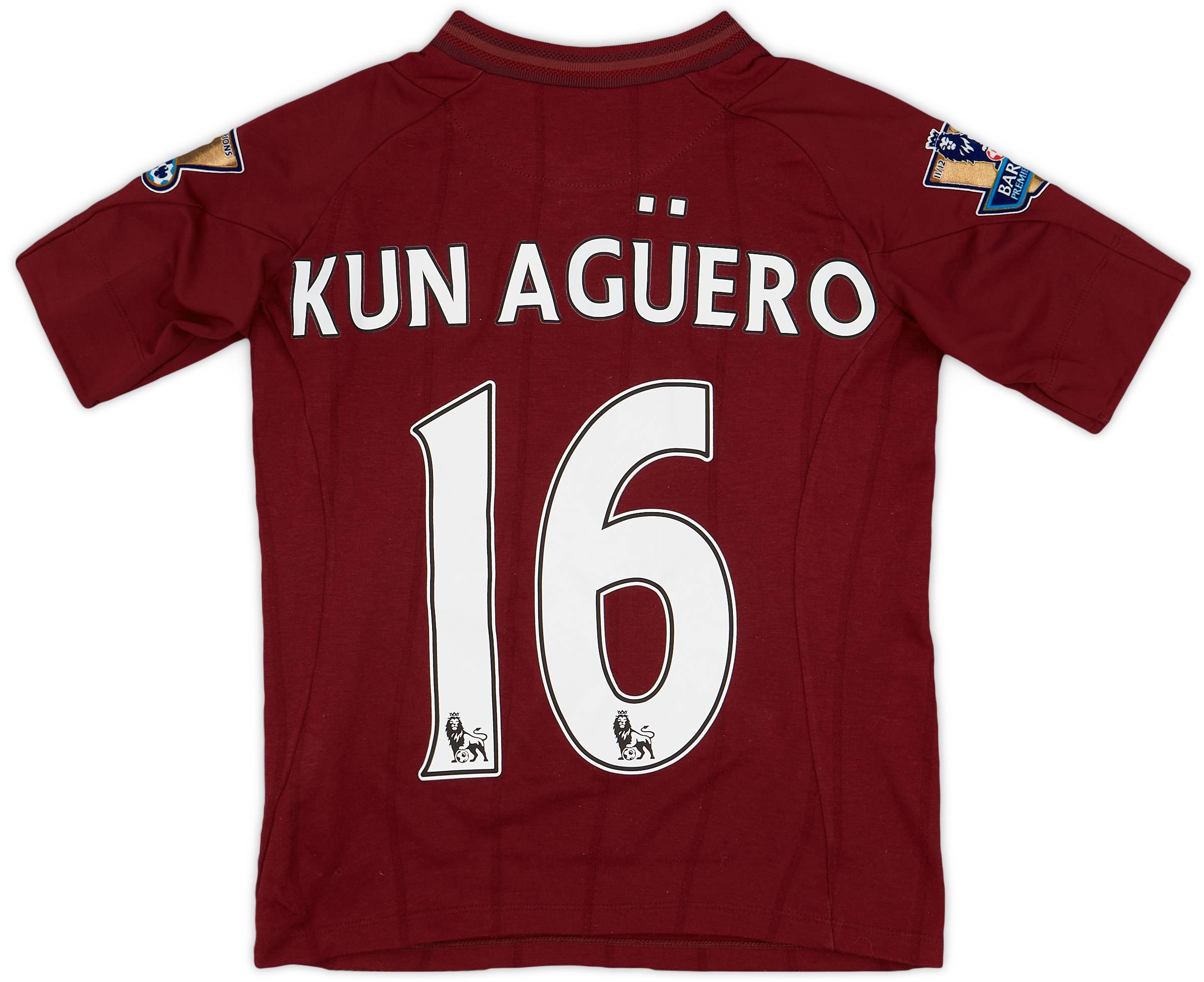 2012-13 Manchester City Away Shirt Kun Aguero #16 - 7/10 - (M.Boys)