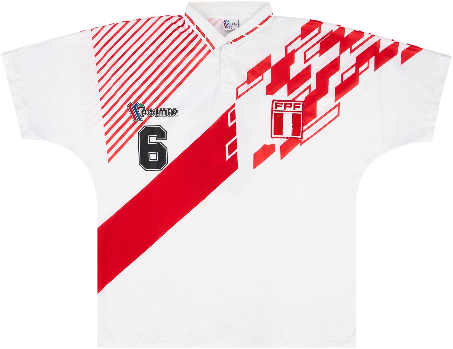 1993 Peru Match Worn Home Shirt #6 (v USA)