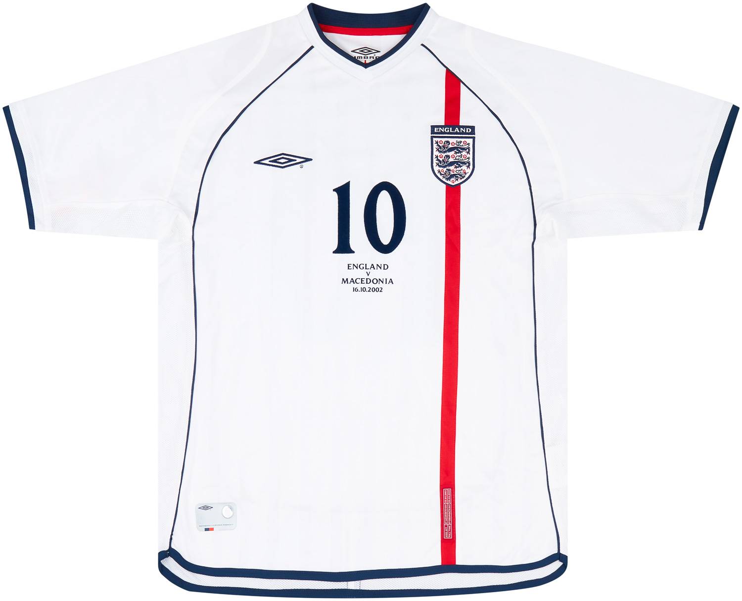 2002 England Match Issue Home Shirt Owen #10 (v Macedonia)