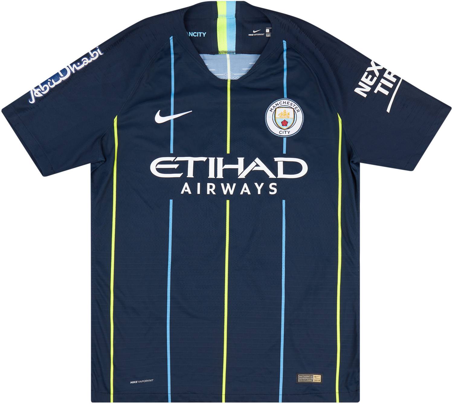 2018-19 Manchester City Match Issue ICC Away Shirt Humphreys #77