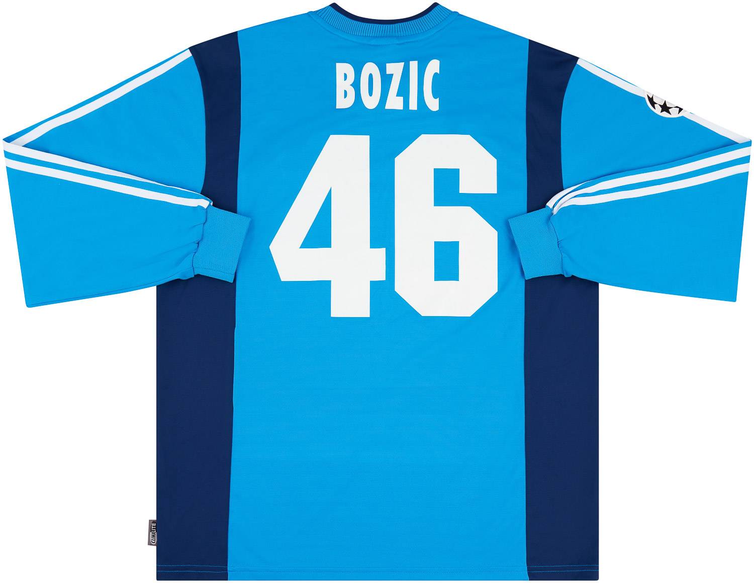2002-03 Bayer Leverkusen Match Issue Champions League Away L/S Shirt Bozic #46 (v Man Utd)