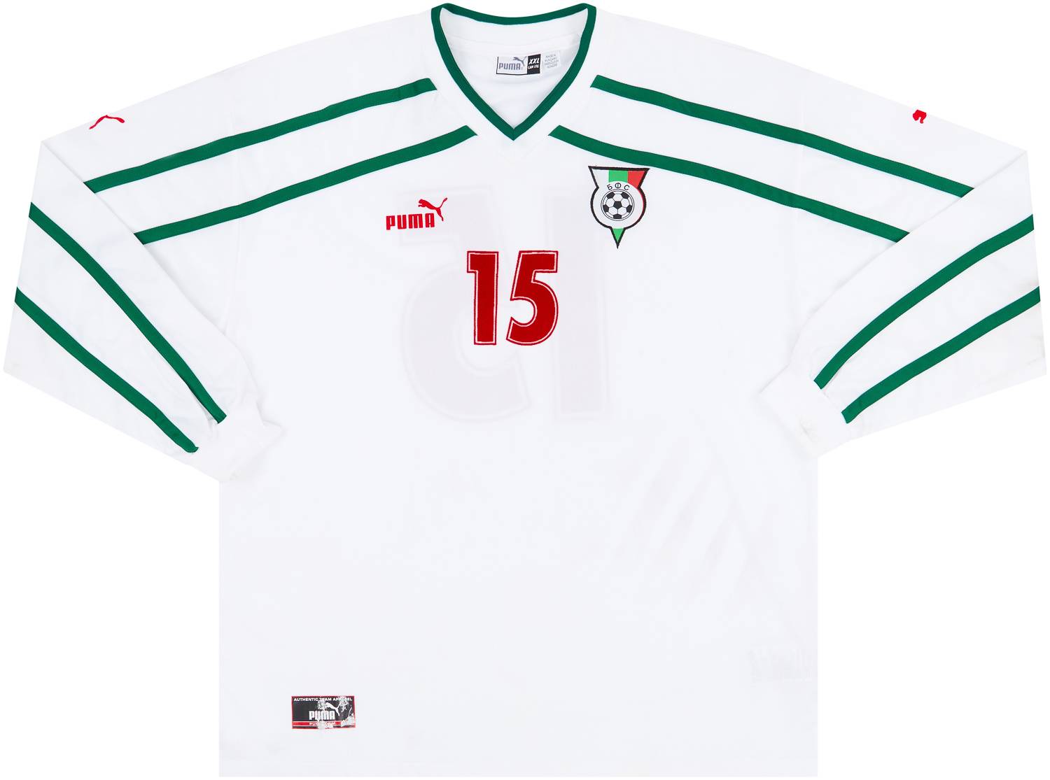 2000 Bulgaria Match Worn Home L/S Shirt #15 (Pažin) v Denmark