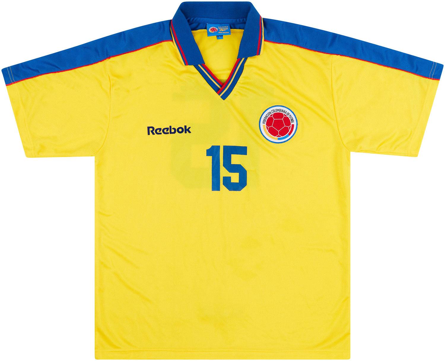 2000 Colombia Match Worn Gold Cup Home Shirt #15 (Bedoya) v USA